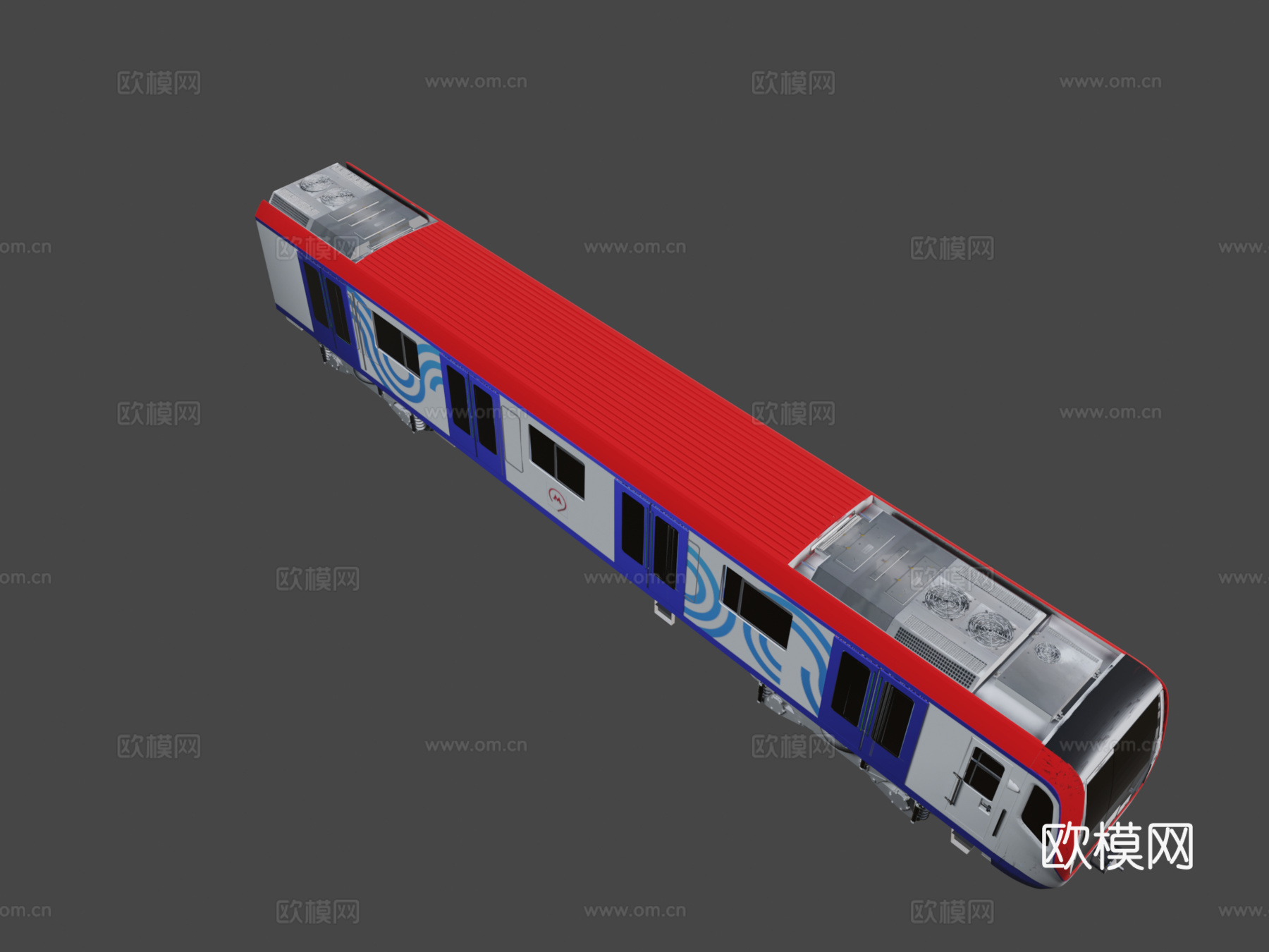 新莫斯科地铁车厢81-765系列3d模型下载（渲染图8）