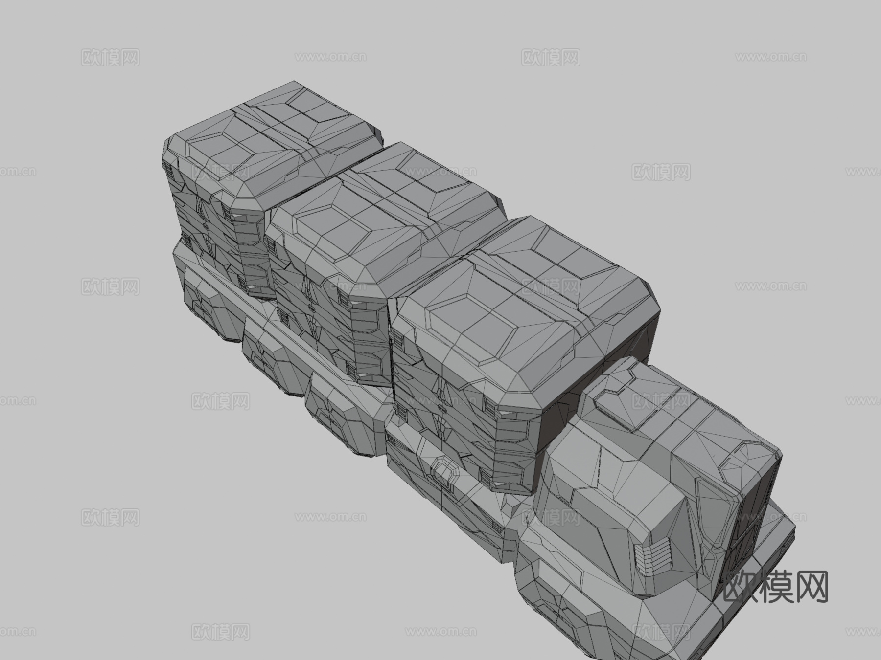 科幻载具005-公共领域（CC0）3d模型下载（渲染图3）