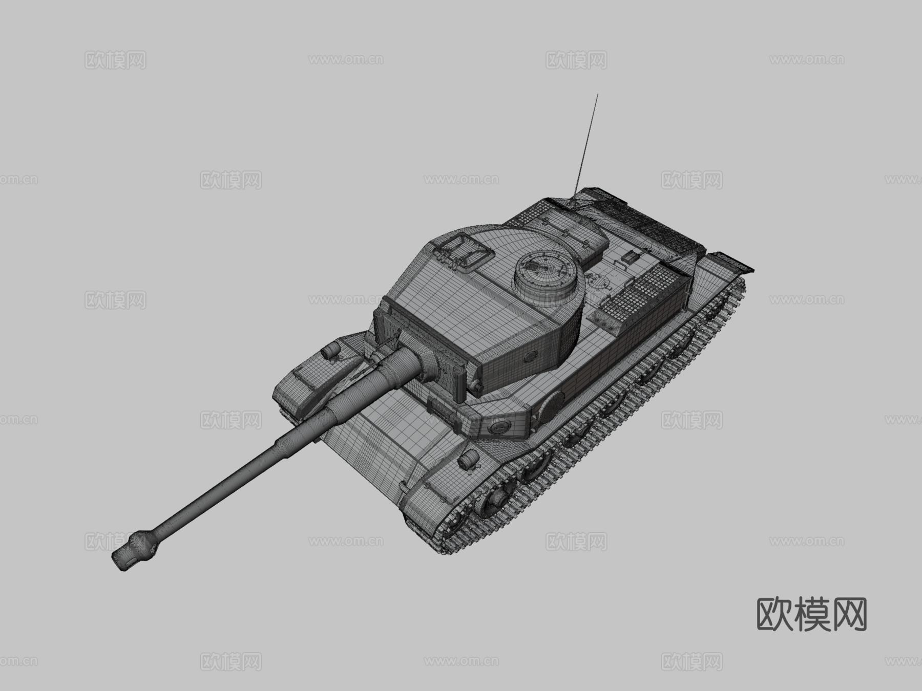 保时捷虎式-VK 4501（P）3d模型下载（渲染图3）