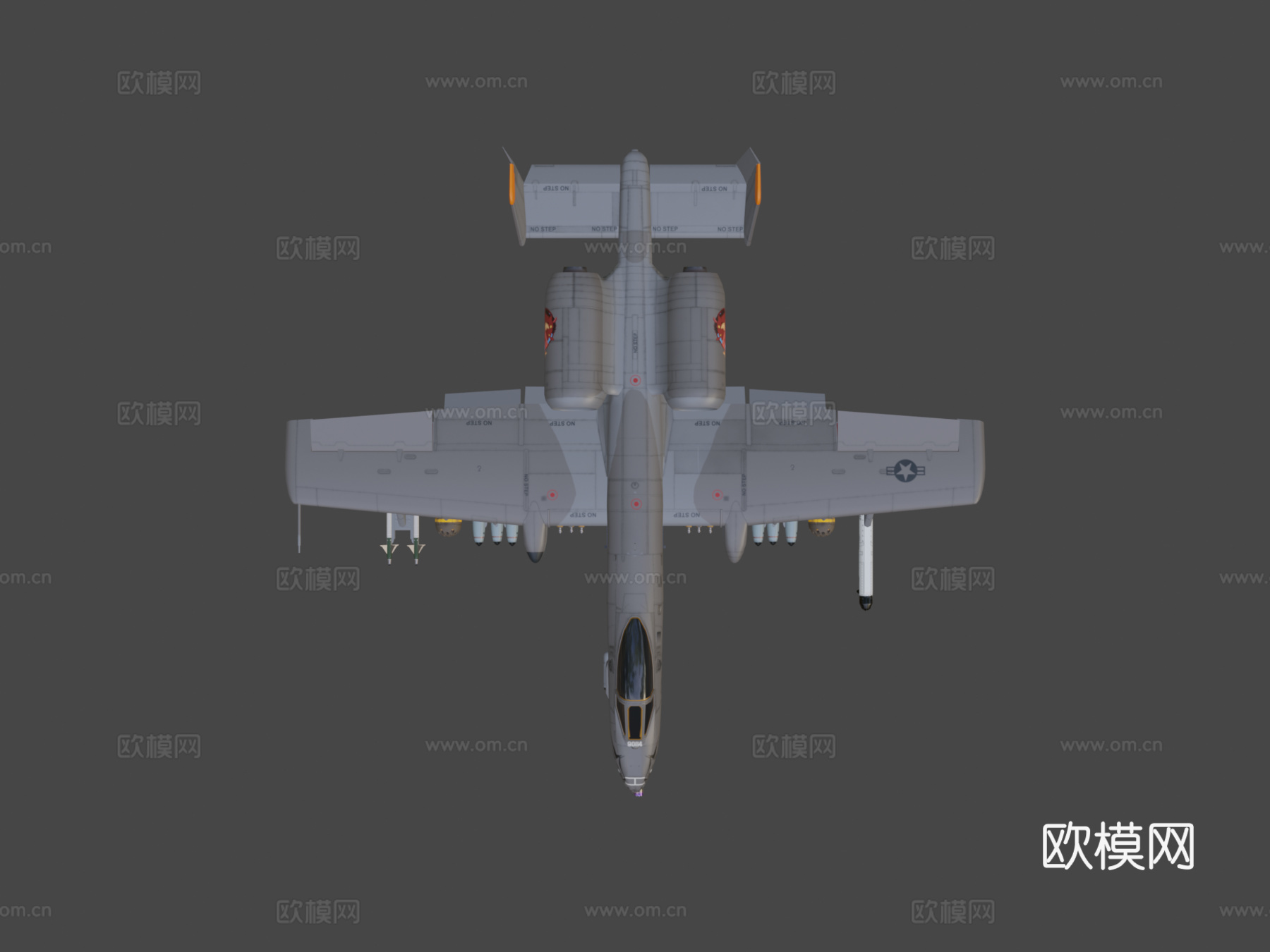 费尔柴尔德A-10雷电II3d模型下载（渲染图7）