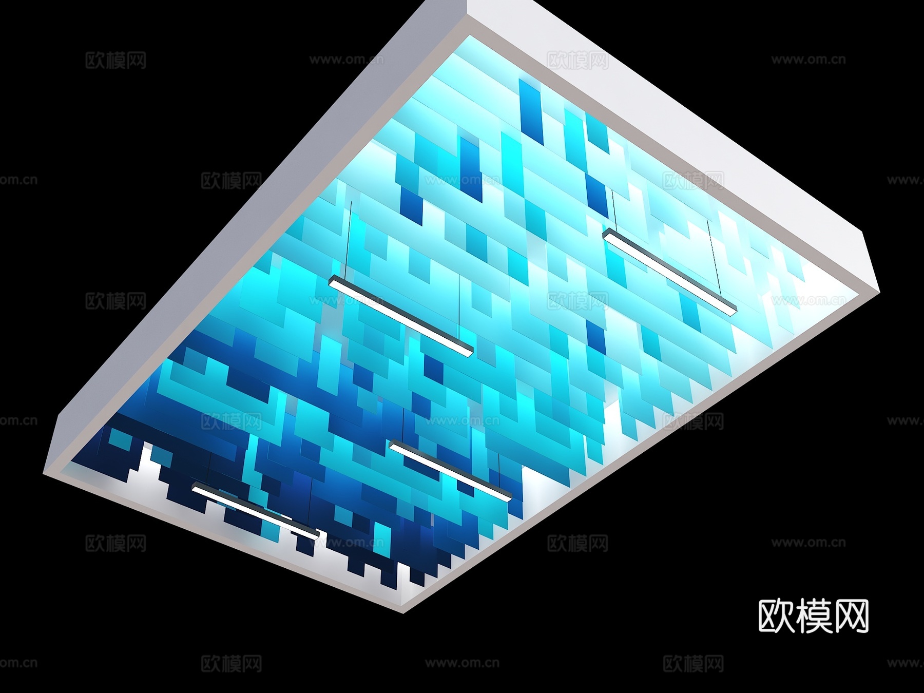 现代吊顶 简约吊顶 商业吊顶 办公吊顶 工装吊顶 渐变吊顶su模型