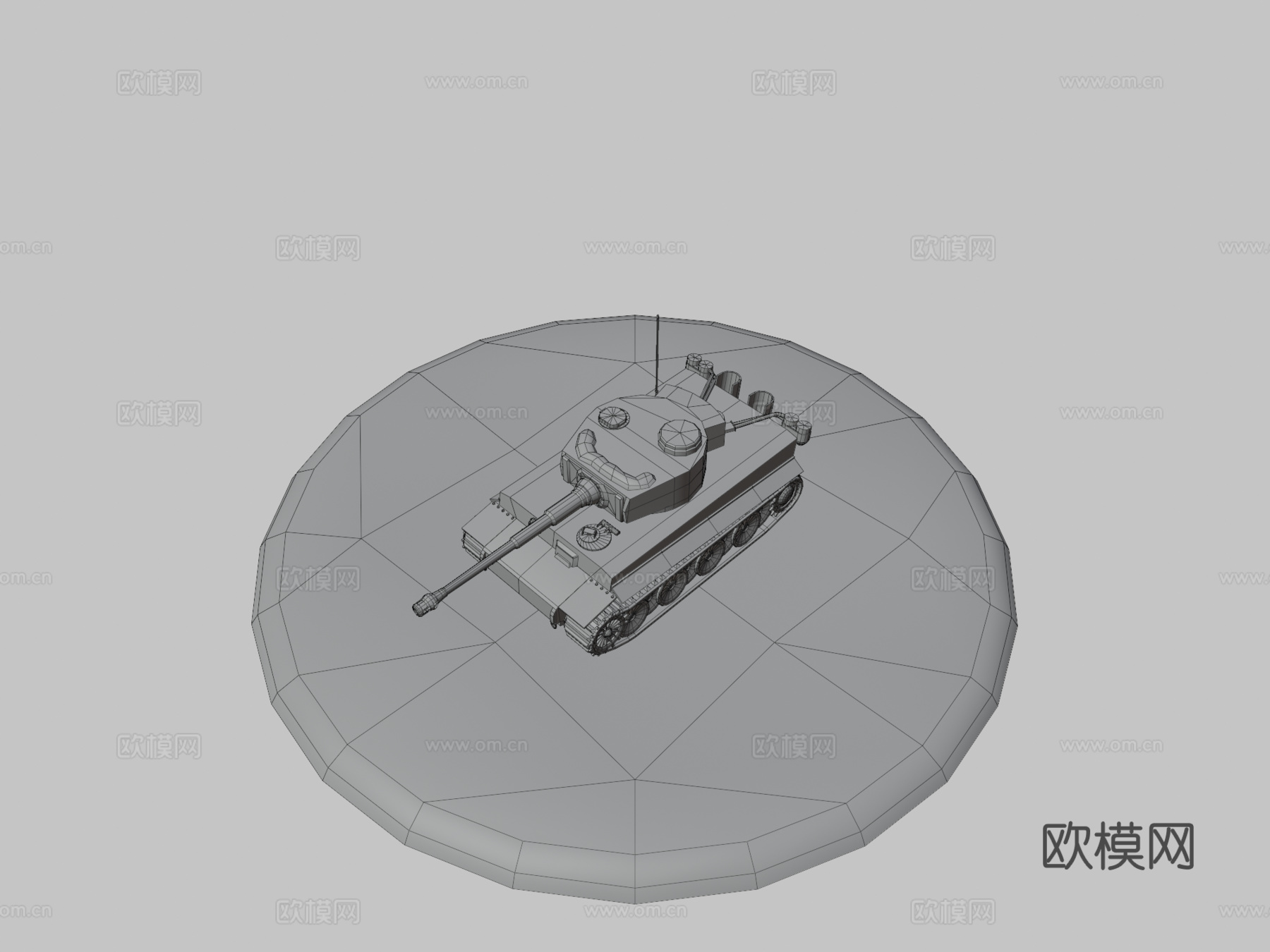 二战德国坦克3d模型下载（渲染图3）