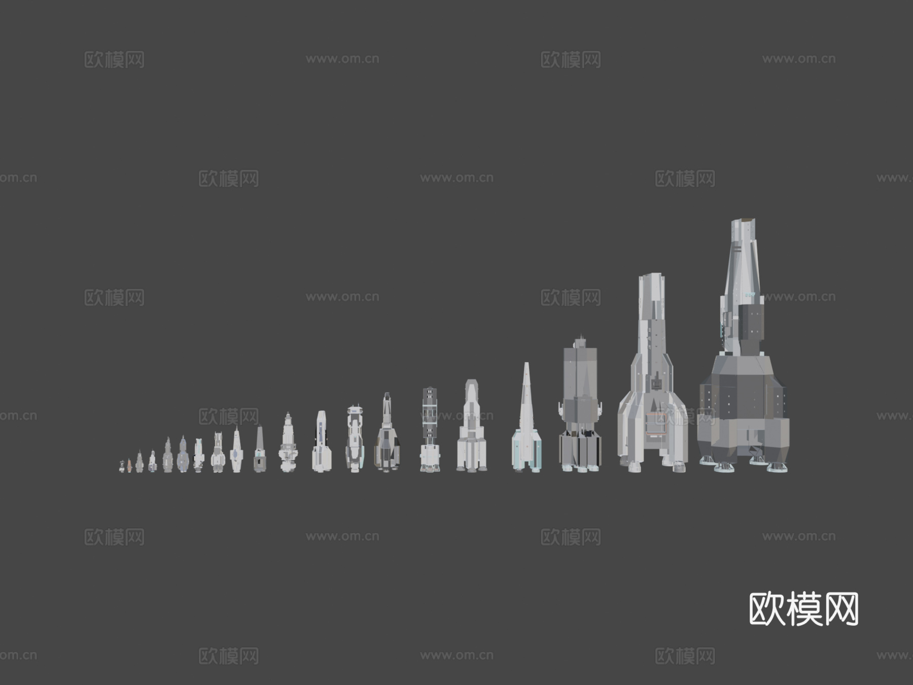浩瀚无垠 - 自定义宇宙飞船比例3d模型下载（渲染图7）