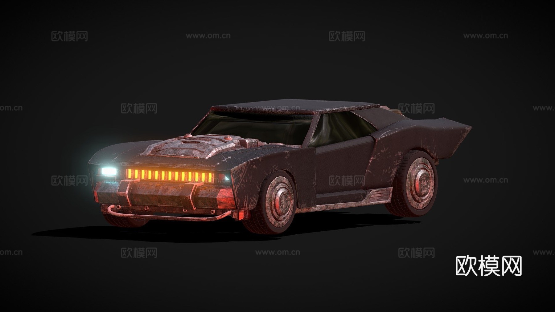 蝙蝠侠2022-蝙蝠车3d模型下载（渲染图1）