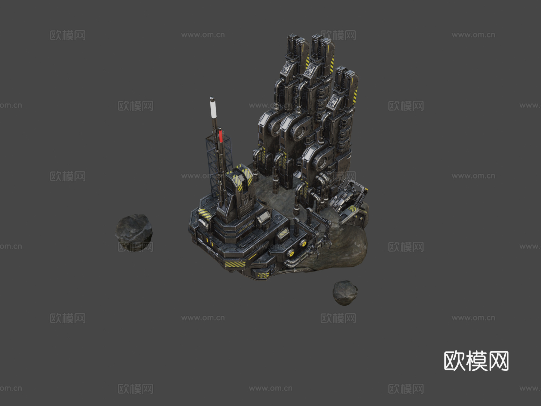 星陨战术—MWU母舰3d模型下载（渲染图1）