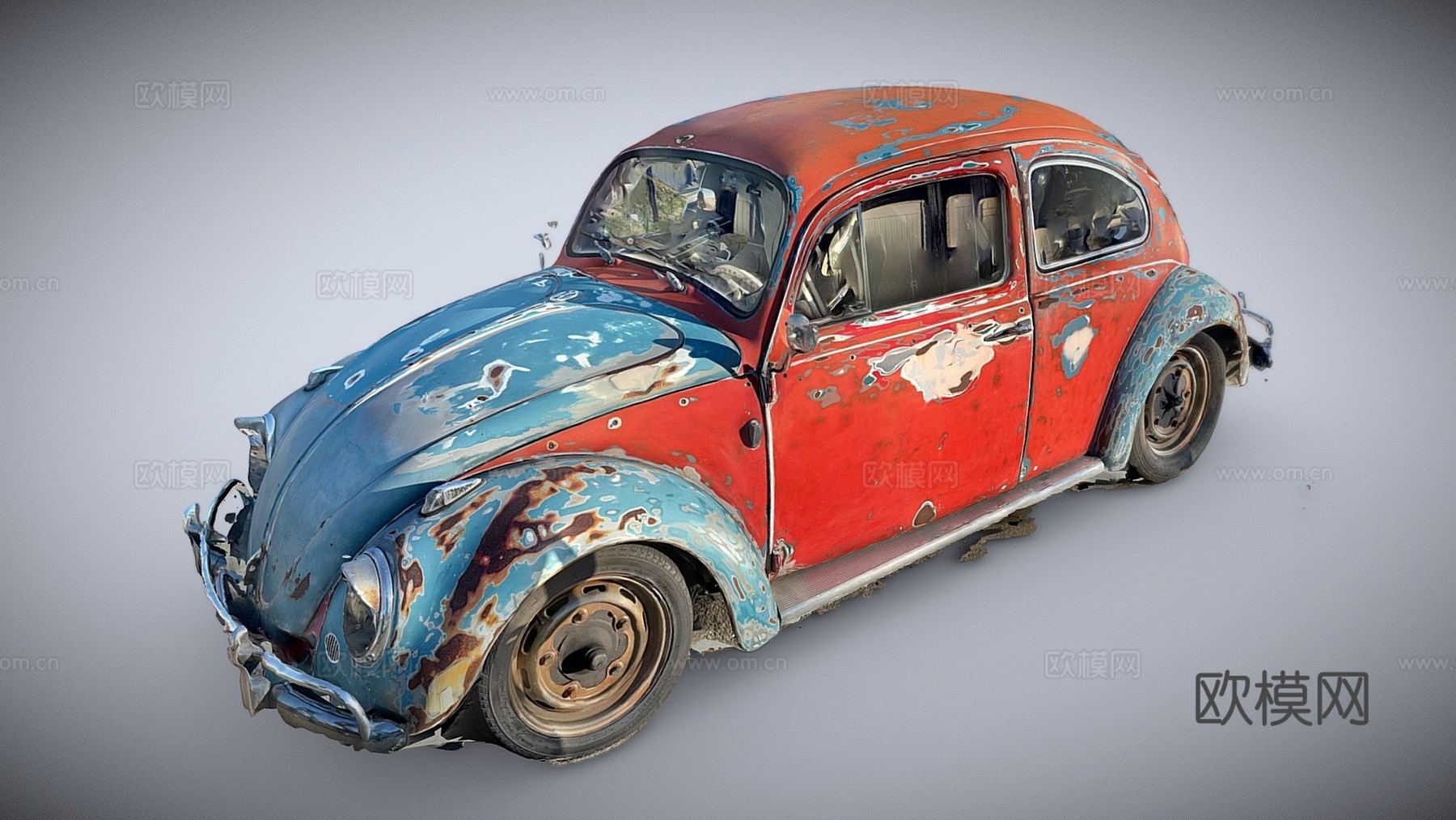 旧大众甲壳虫3d模型下载（渲染图1）