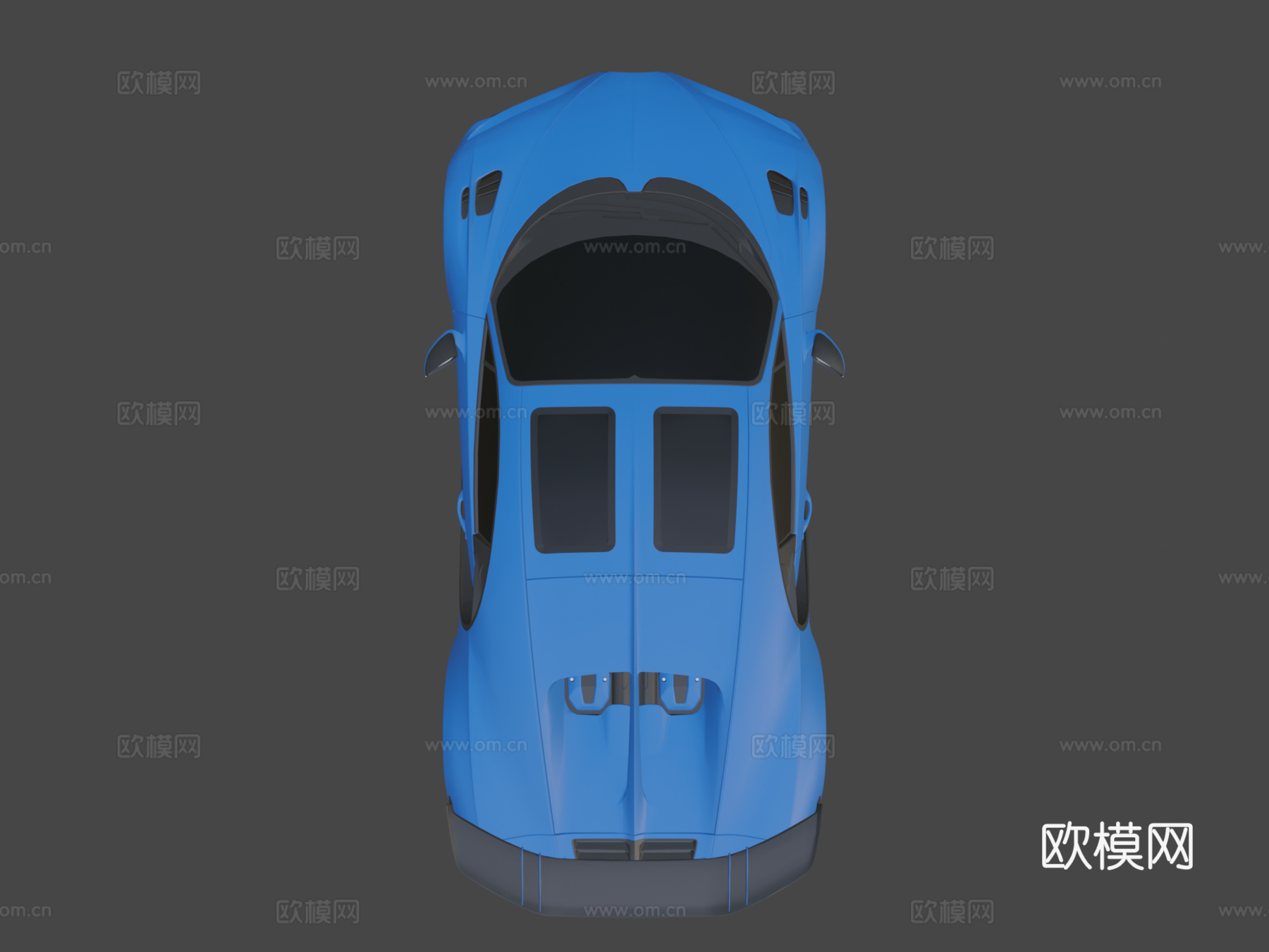 卡通-布加迪凯龙Pur Spor3d模型下载（渲染图7）