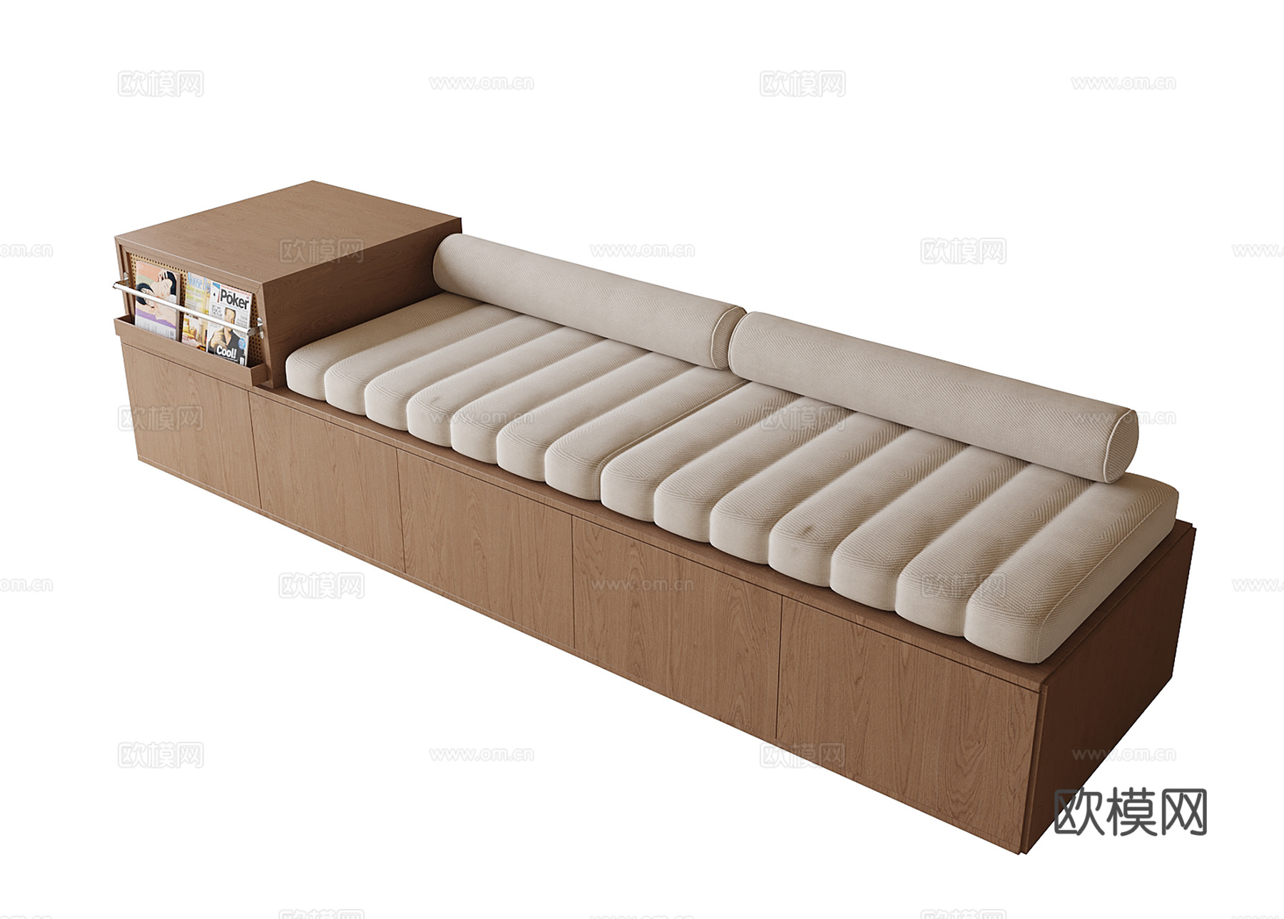 现代飘窗垫su模型