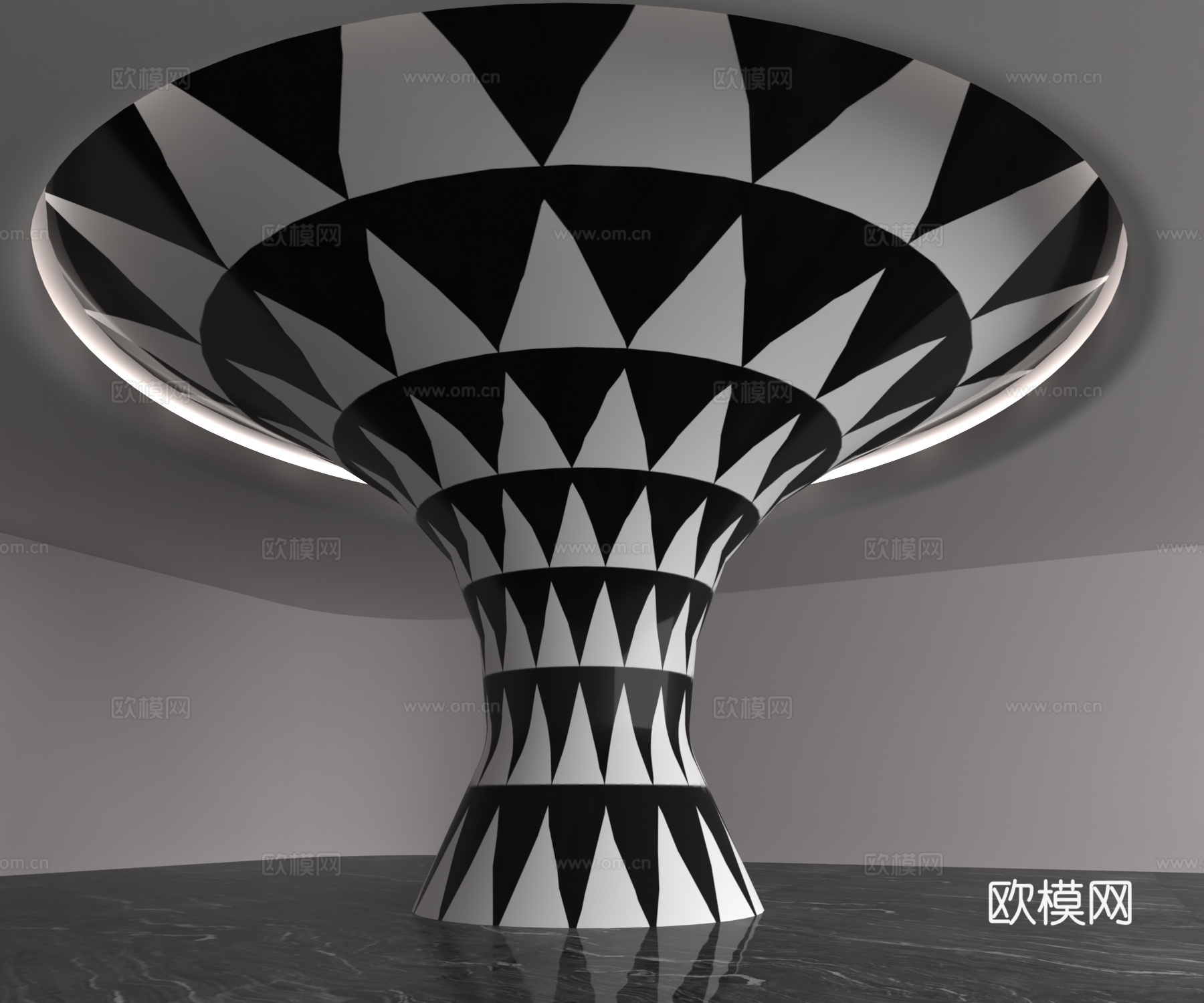 现代柱子3d模型下载