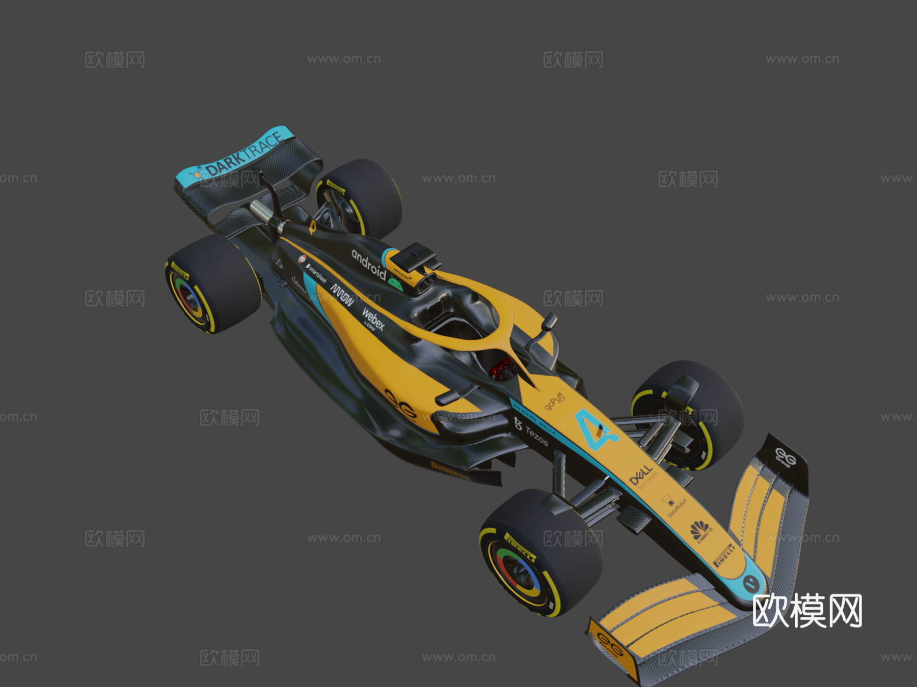 迈凯伦一级方程式2022粉丝自制概念车3d模型下载（渲染图1）