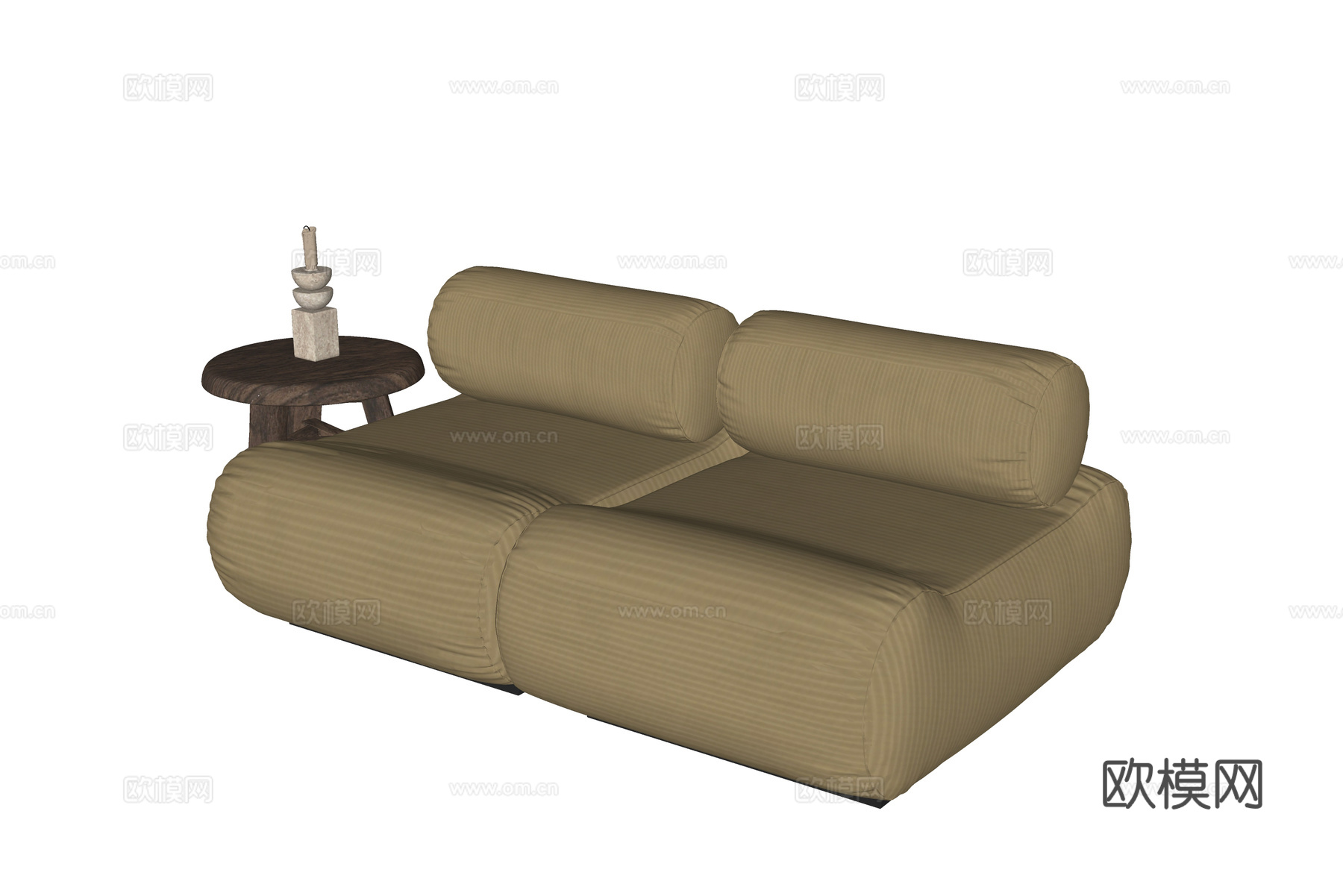 现代双人沙发su模型