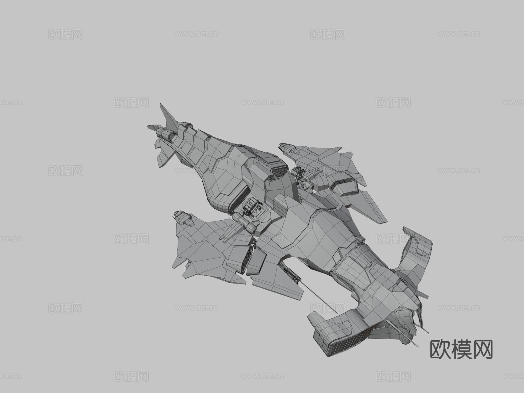 全副武装的锤头鲨3d模型下载（渲染图3）