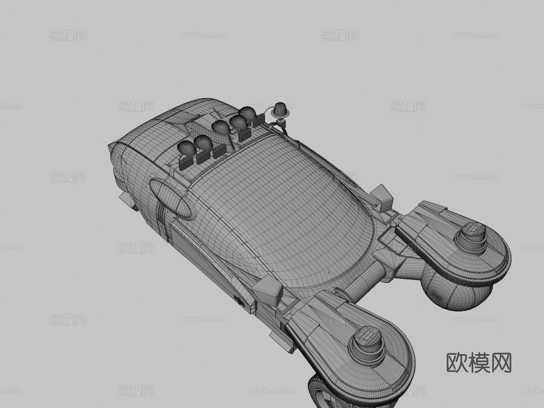 洛杉矶 2019 - 警用旋转车 (高多边形)3d模型下载（渲染图3）