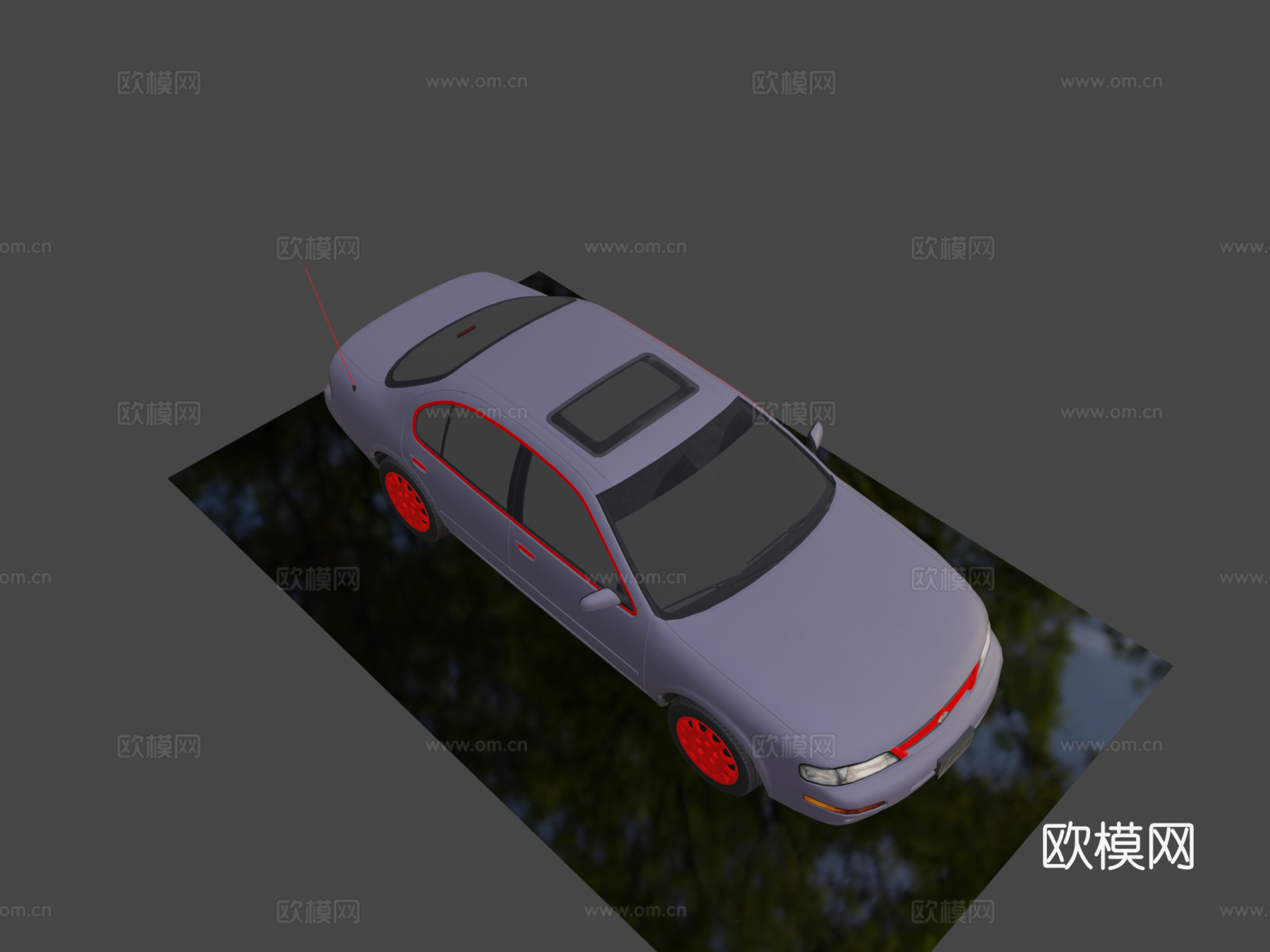 -1999日产千里马3d模型下载（渲染图7）