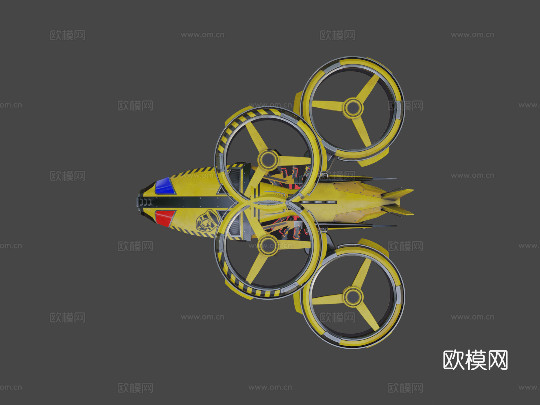 警用无人机-蝰蛇ZX073d模型下载（渲染图8）