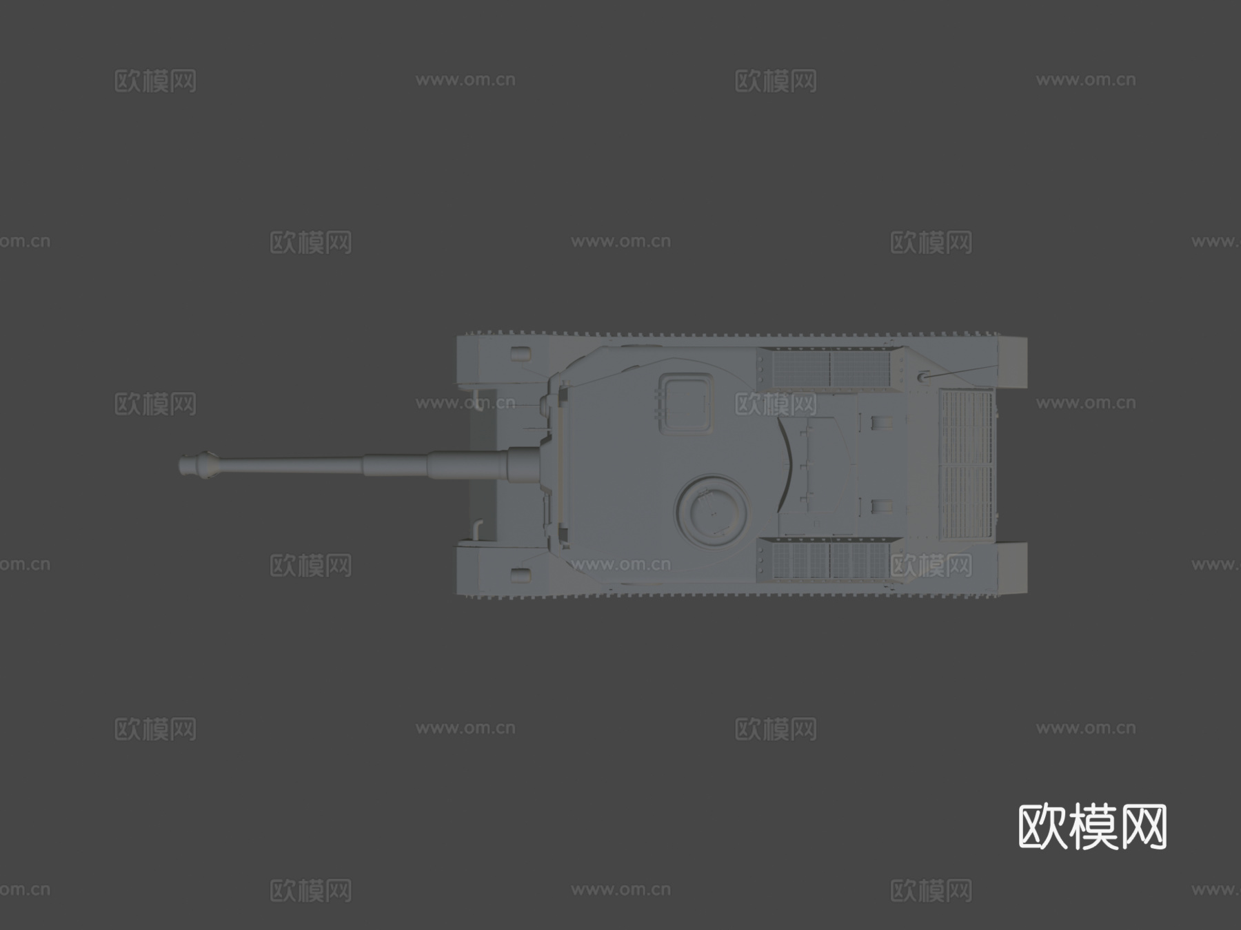 保时捷虎式-VK 4501（P）3d模型下载（渲染图6）