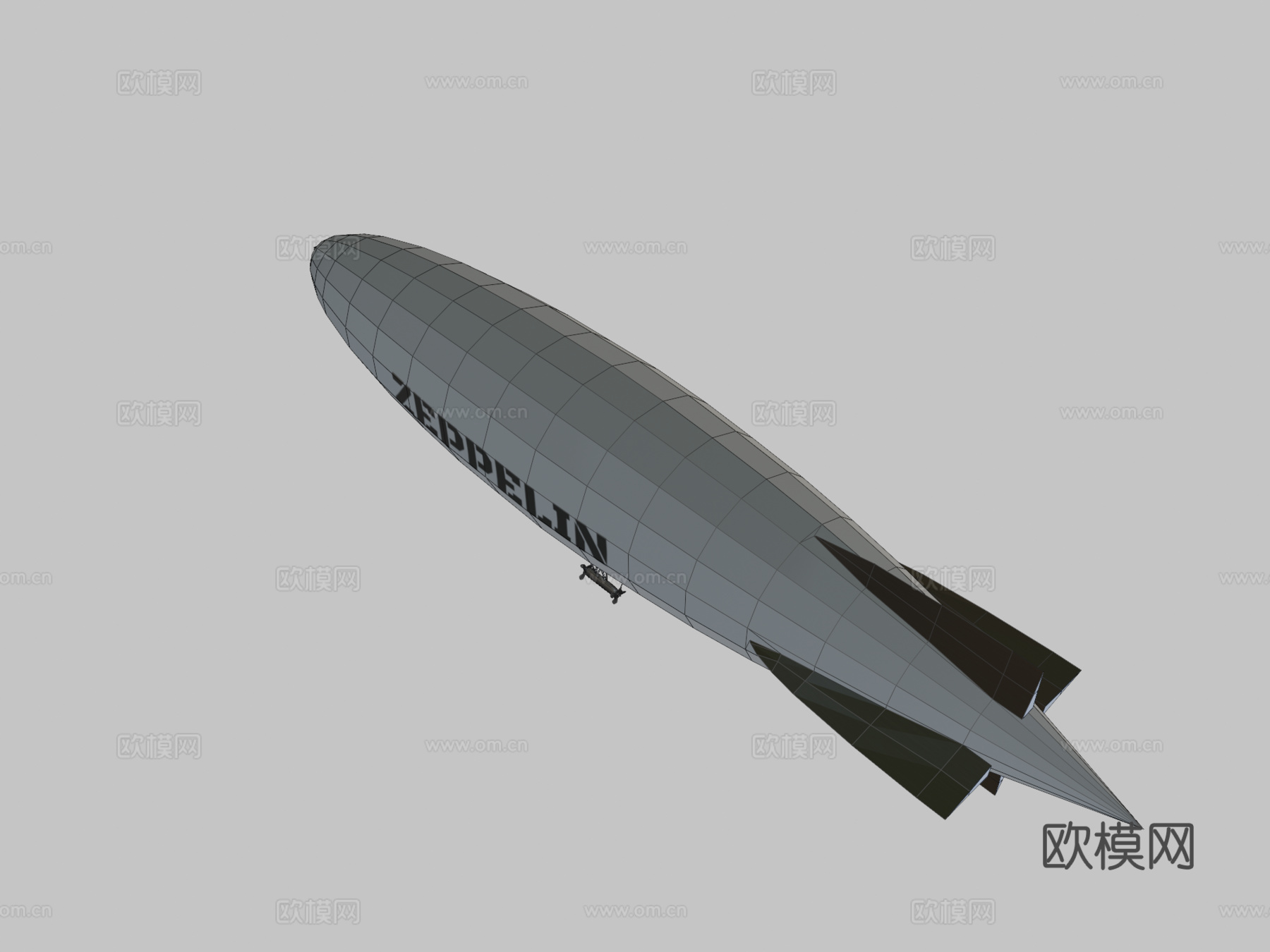 齐柏林飞艇3d模型下载（渲染图2）
