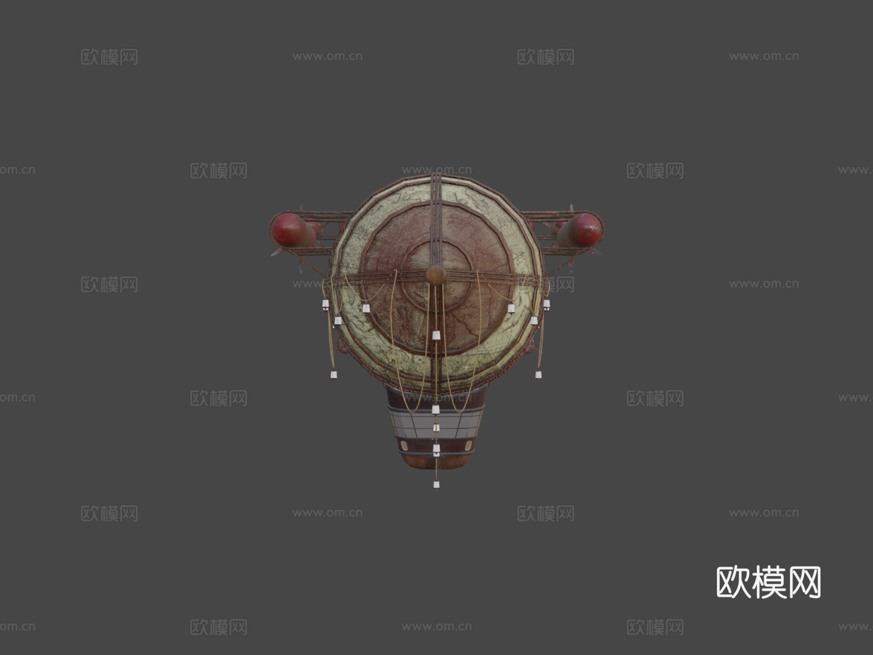 齐柏林飞艇气球3d模型下载（渲染图5）