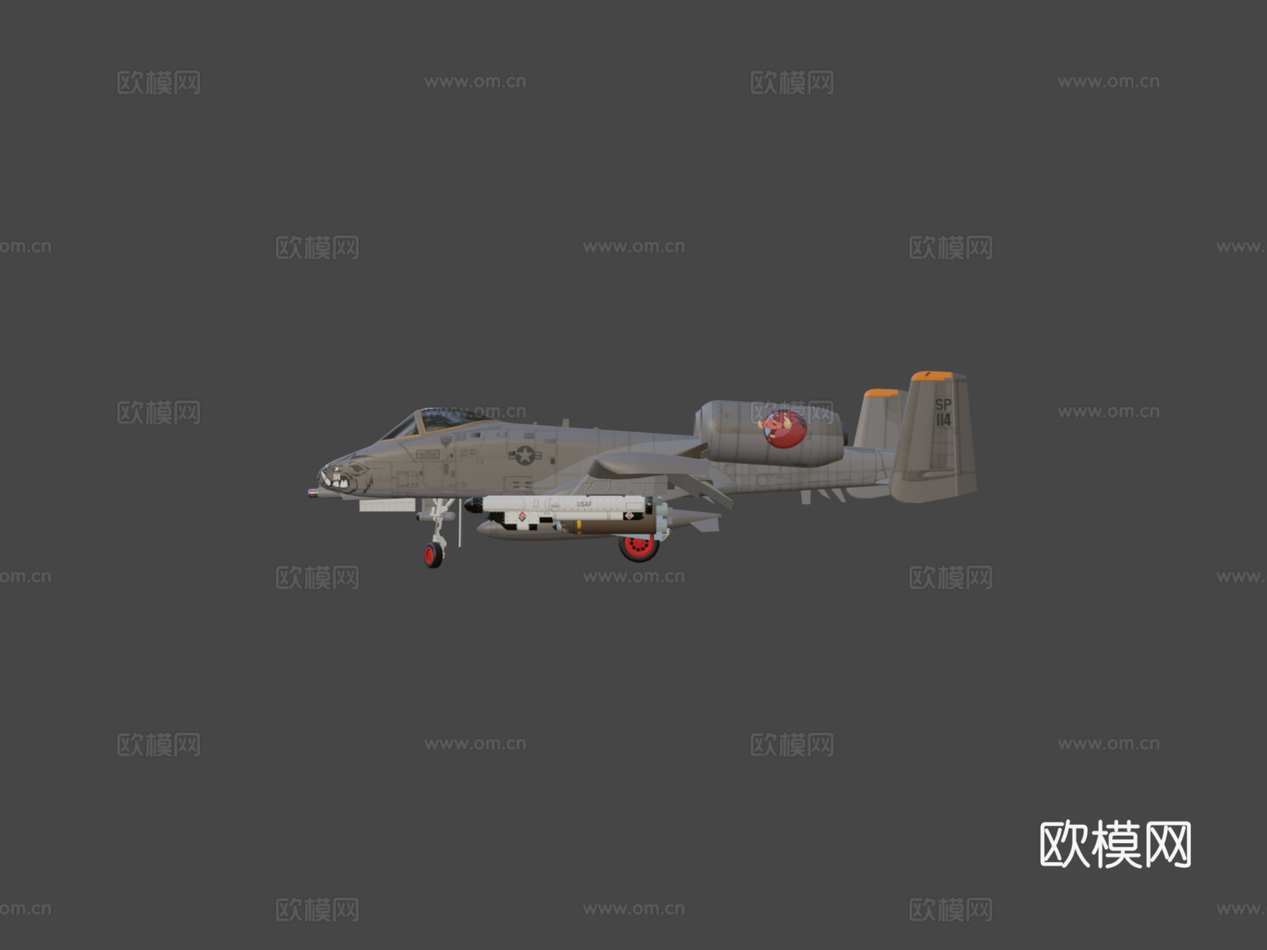 费尔柴尔德A-10雷电II3d模型下载（渲染图5）