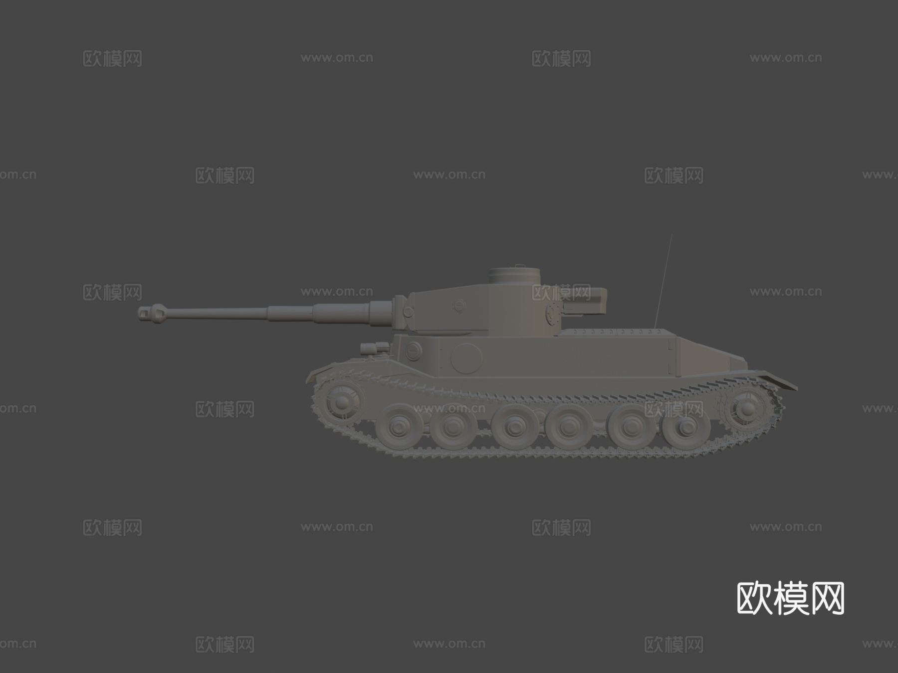 保时捷虎式-VK 4501（P）3d模型下载（渲染图7）