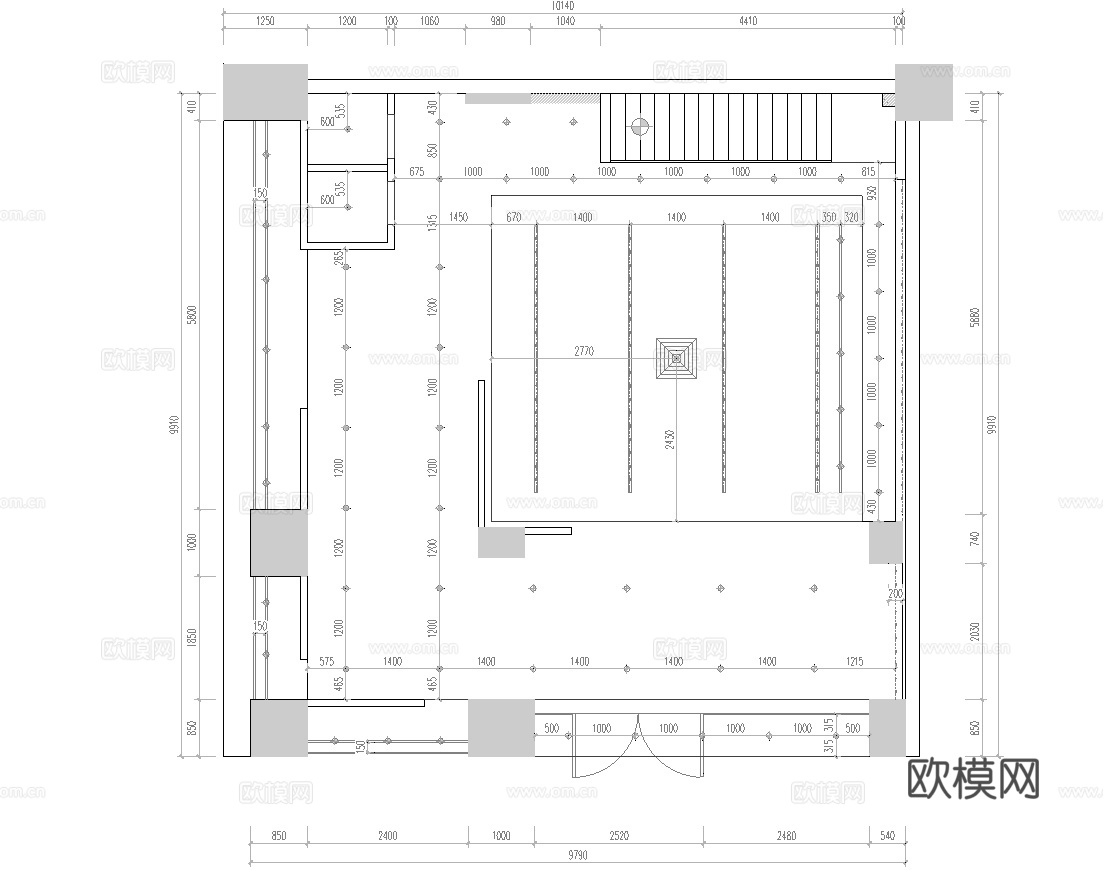高档品牌女装男装店 最新全套 效果图 施工图设计cad施工图
