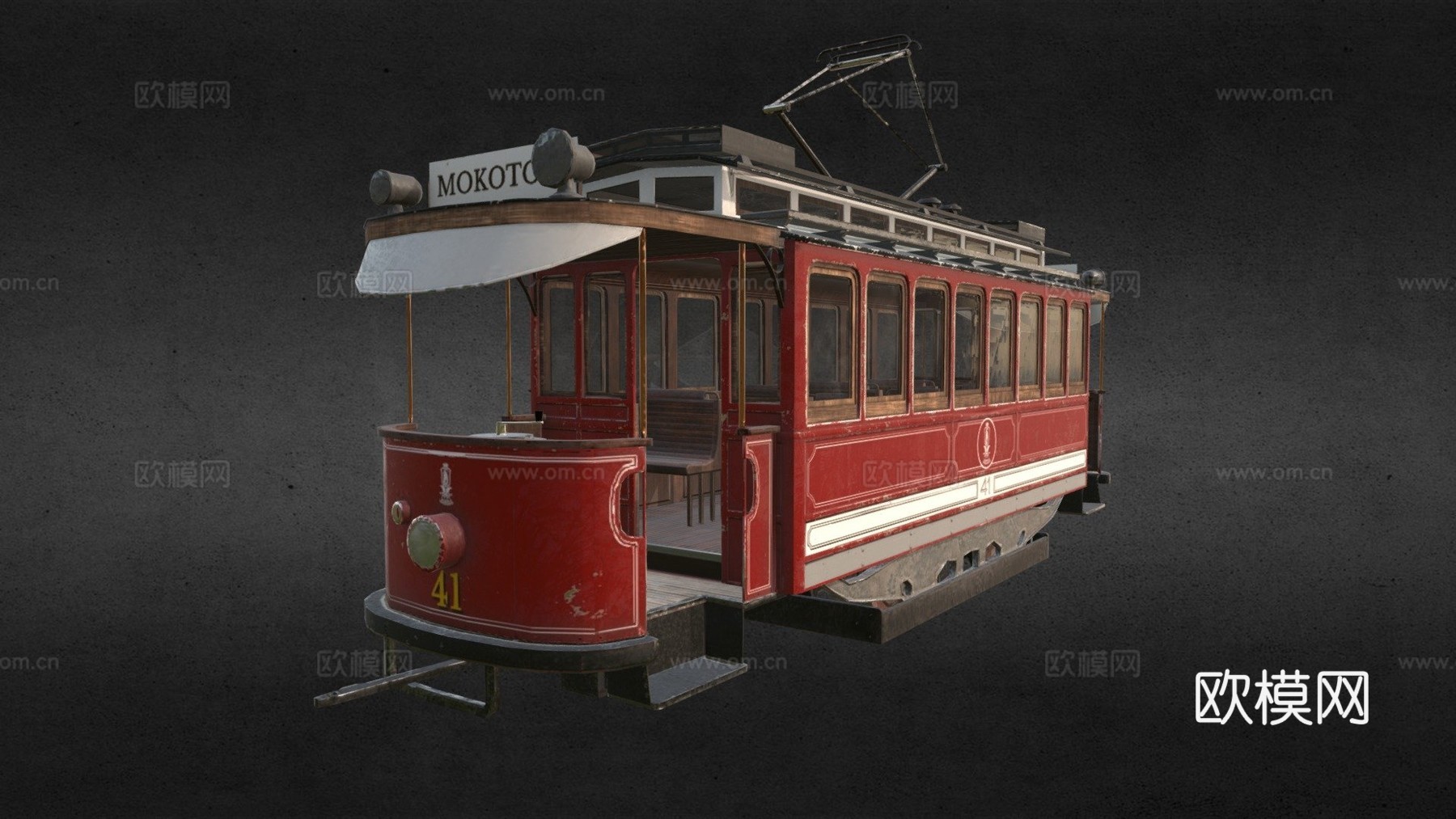 法尔肯里德A - 旧有轨电车3d模型下载（渲染图1）