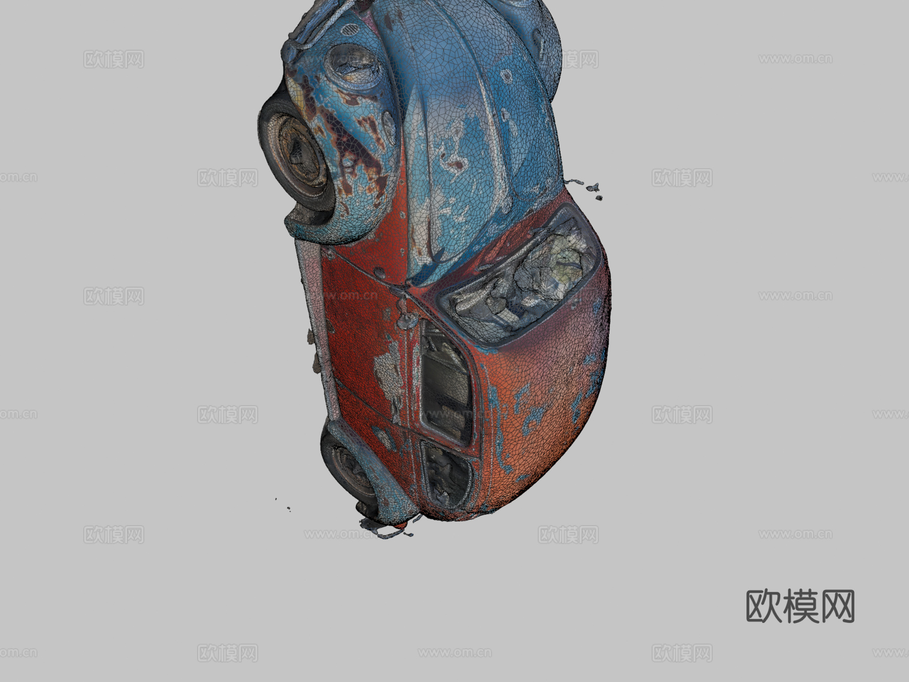 旧大众甲壳虫3d模型下载（渲染图2）