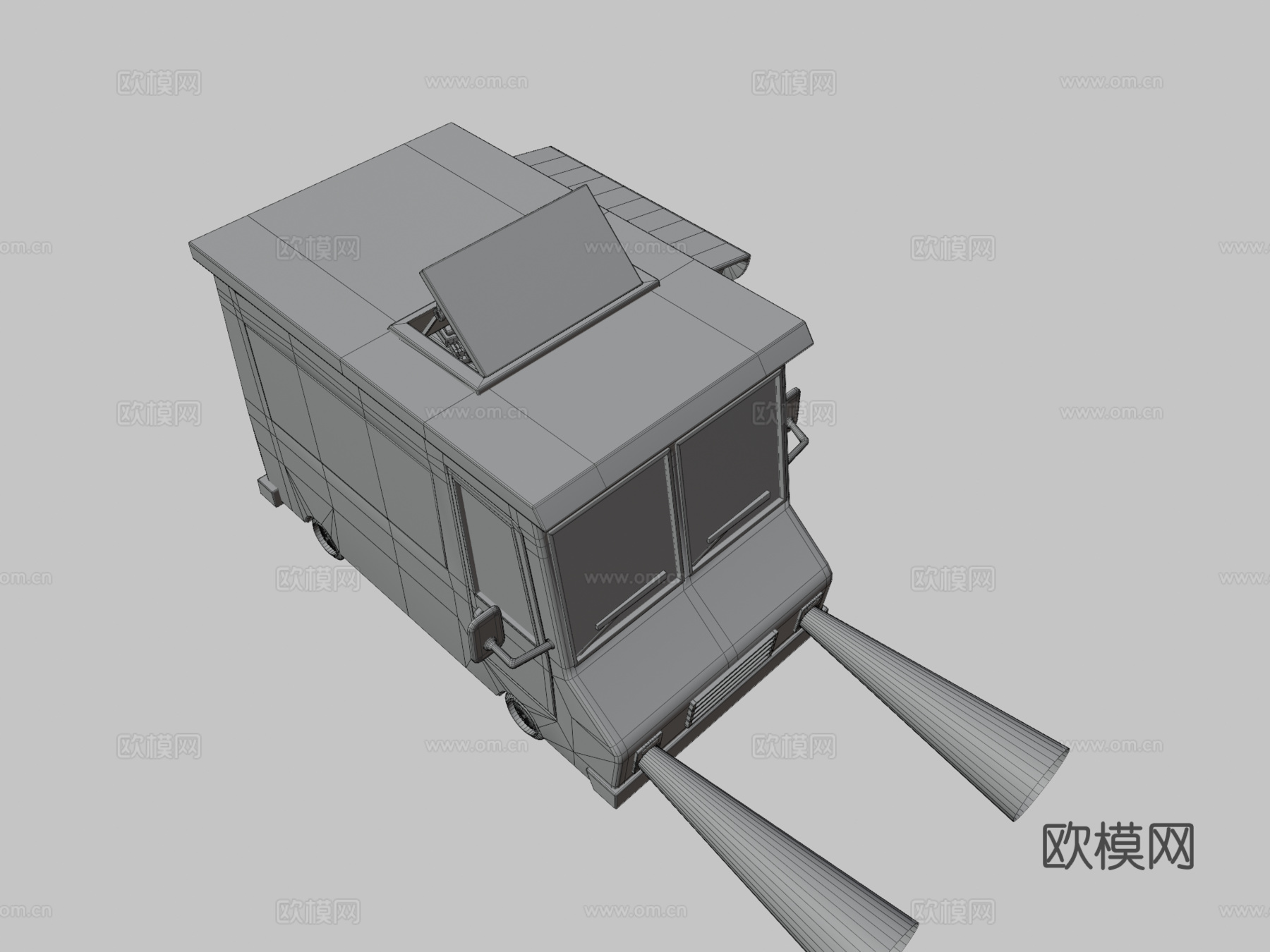 风格化食品卡车 #Sketchfab每周挑战3d模型下载（渲染图3）