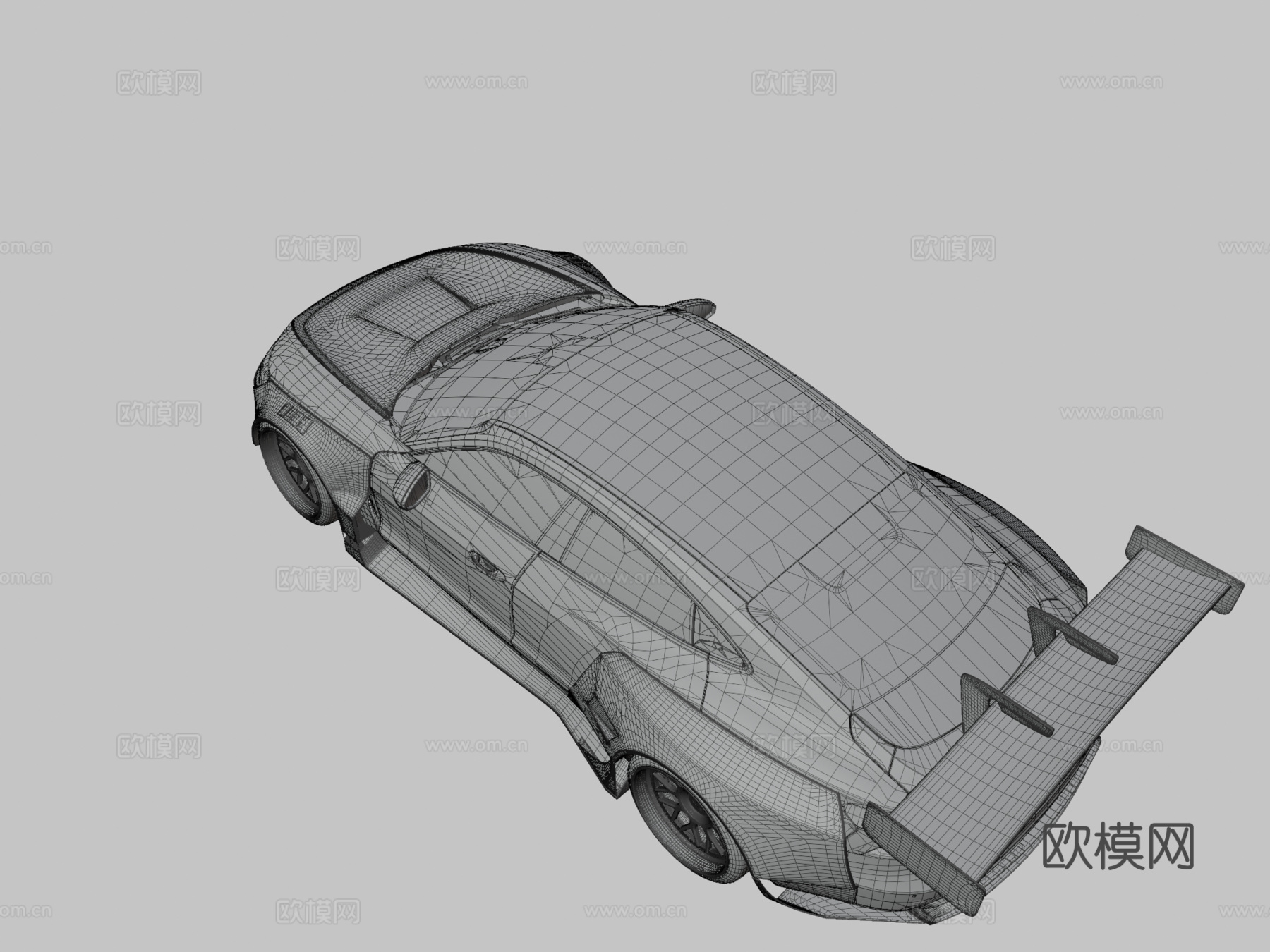 奥迪 RS E-Tron 宽体3d模型下载（渲染图3）