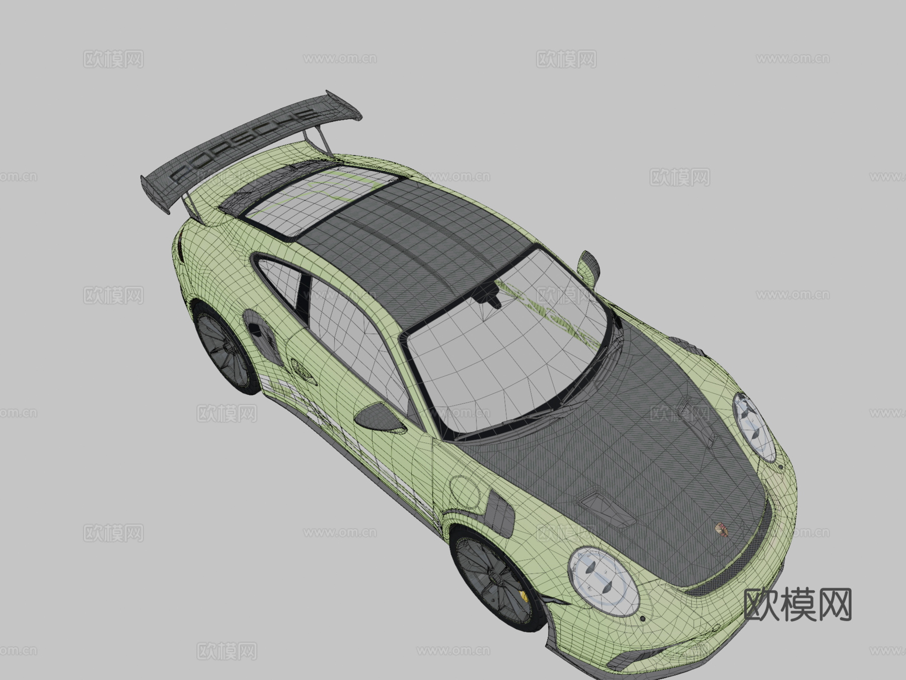 保时捷911（991-2）GT3 R.S.魏斯阿赫套件3d模型下载（渲染图2）