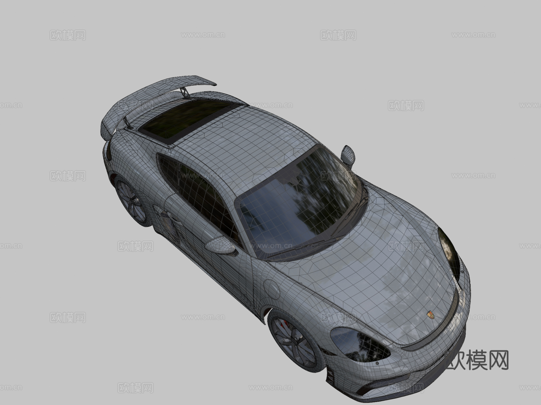 保时捷3d模型下载（渲染图2）