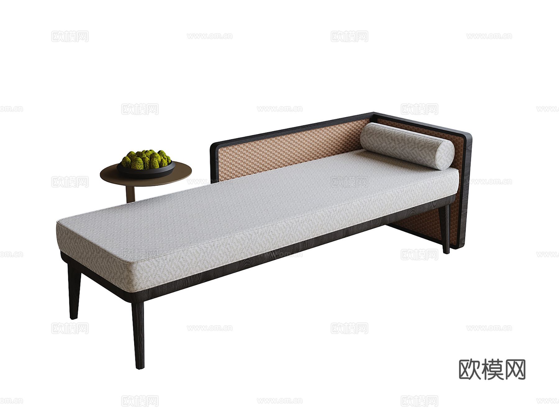 现代床尾凳 长凳su模型