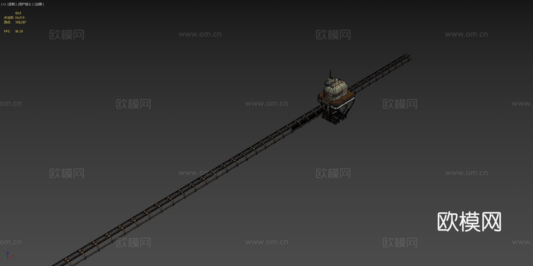 辐射-单轨列车+车站3d模型下载（渲染图4）