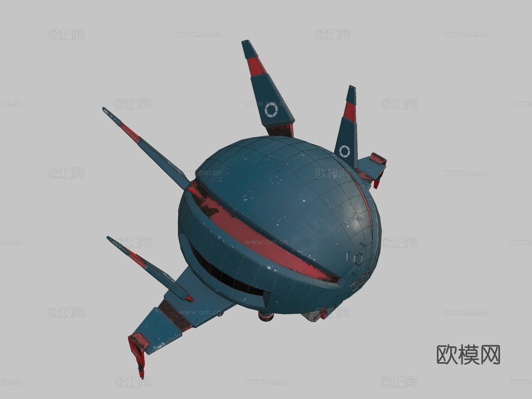 奥拉的太空船3d模型下载（渲染图2）