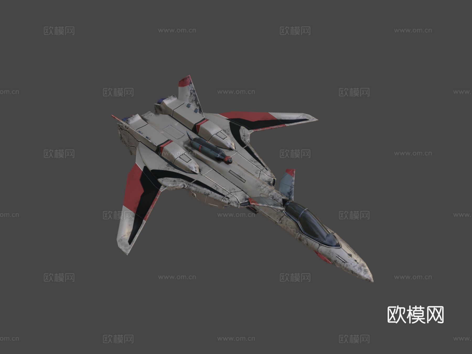 太空船超时空要塞YF-193d模型下载（渲染图6）