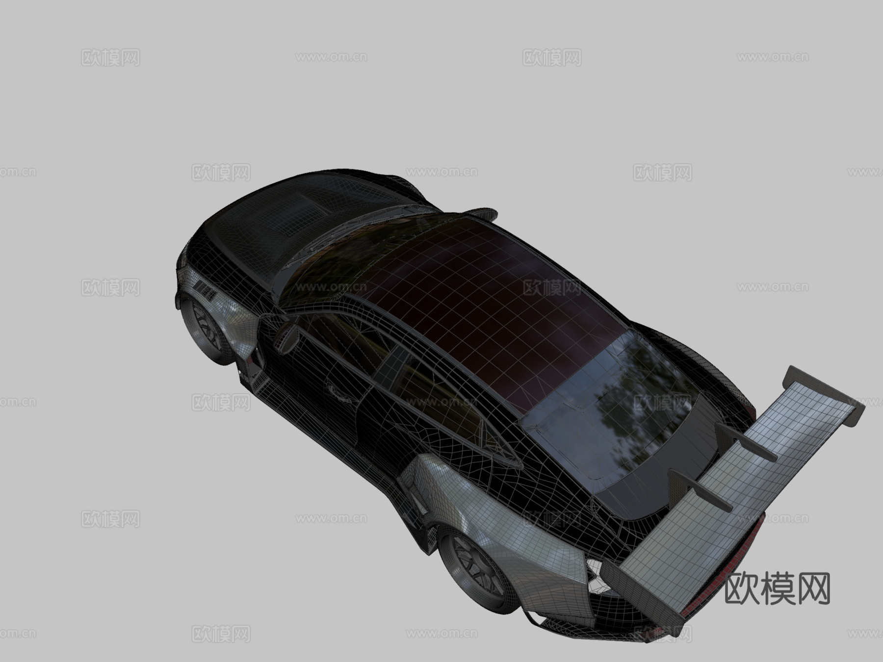 奥迪 RS E-Tron 宽体3d模型下载（渲染图2）