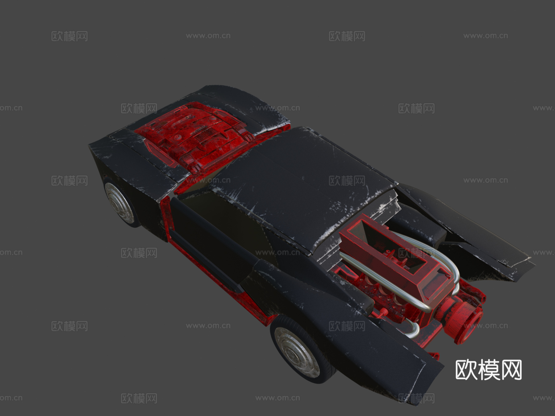 蝙蝠侠2022-蝙蝠车3d模型下载（渲染图7）