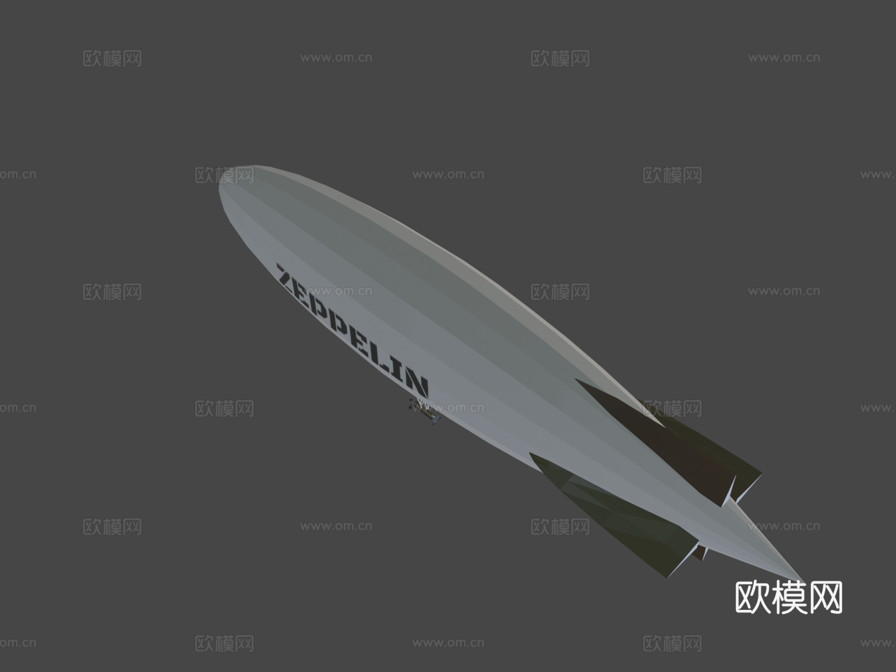 齐柏林飞艇3d模型下载（渲染图1）