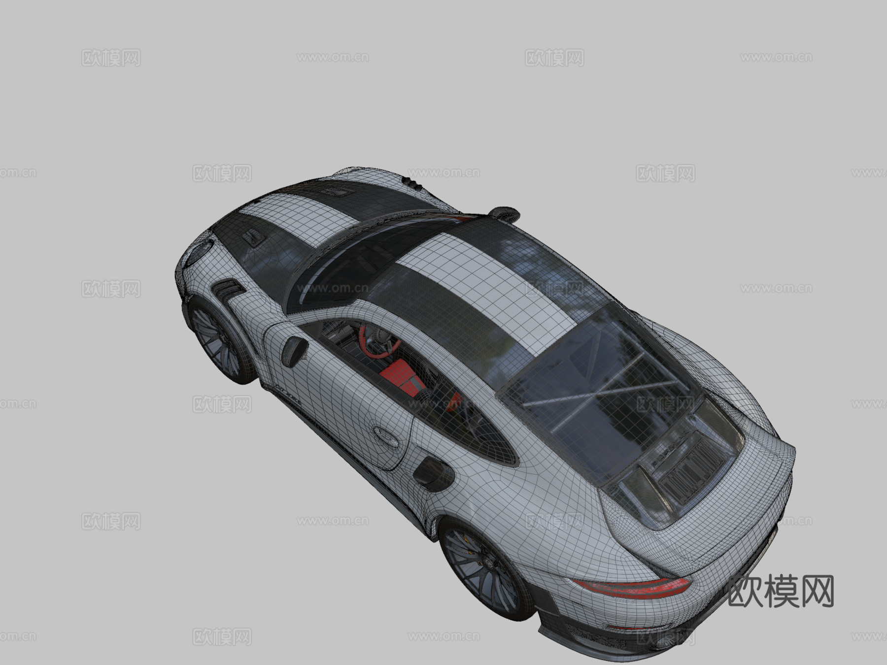 保时捷GT2RS3d模型3d模型下载（渲染图2）