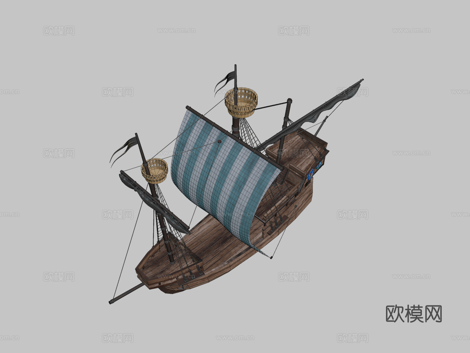 船J3d模型下载（渲染图2）