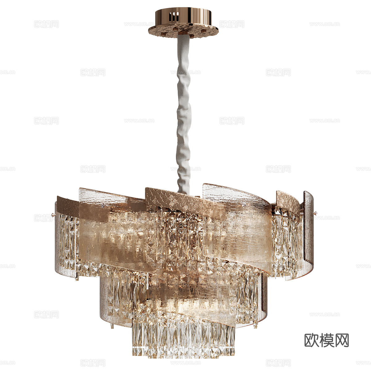 现代简约吊灯 吊灯 简约吊灯 餐厅吊灯 玻璃吊灯 轻奢吊灯3d模型下载