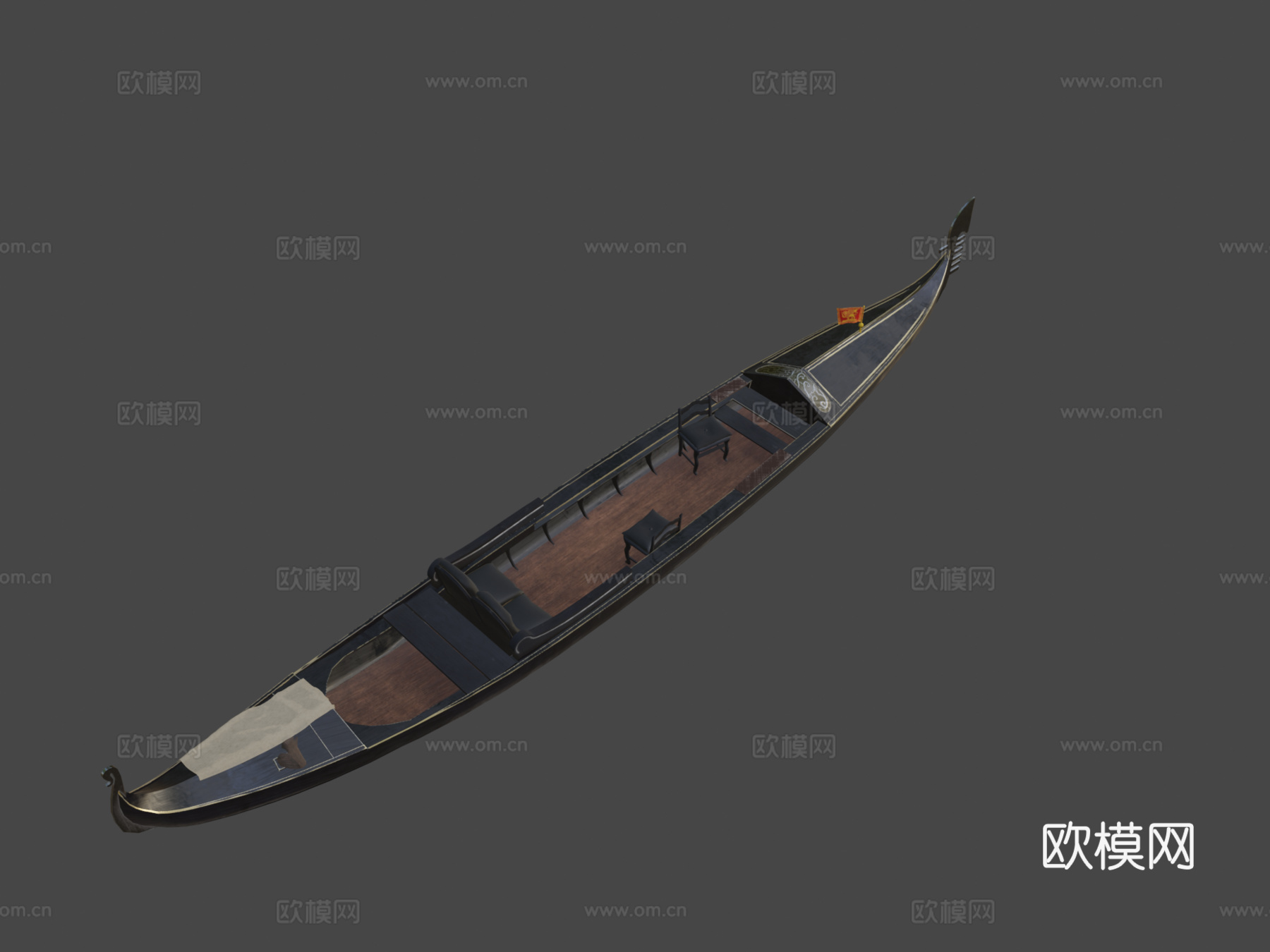 贡多拉3d模型下载（渲染图8）