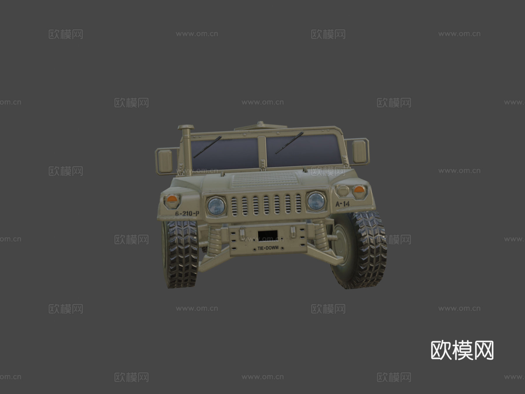 悍马 M1045 军事警察3d模型下载（渲染图5）