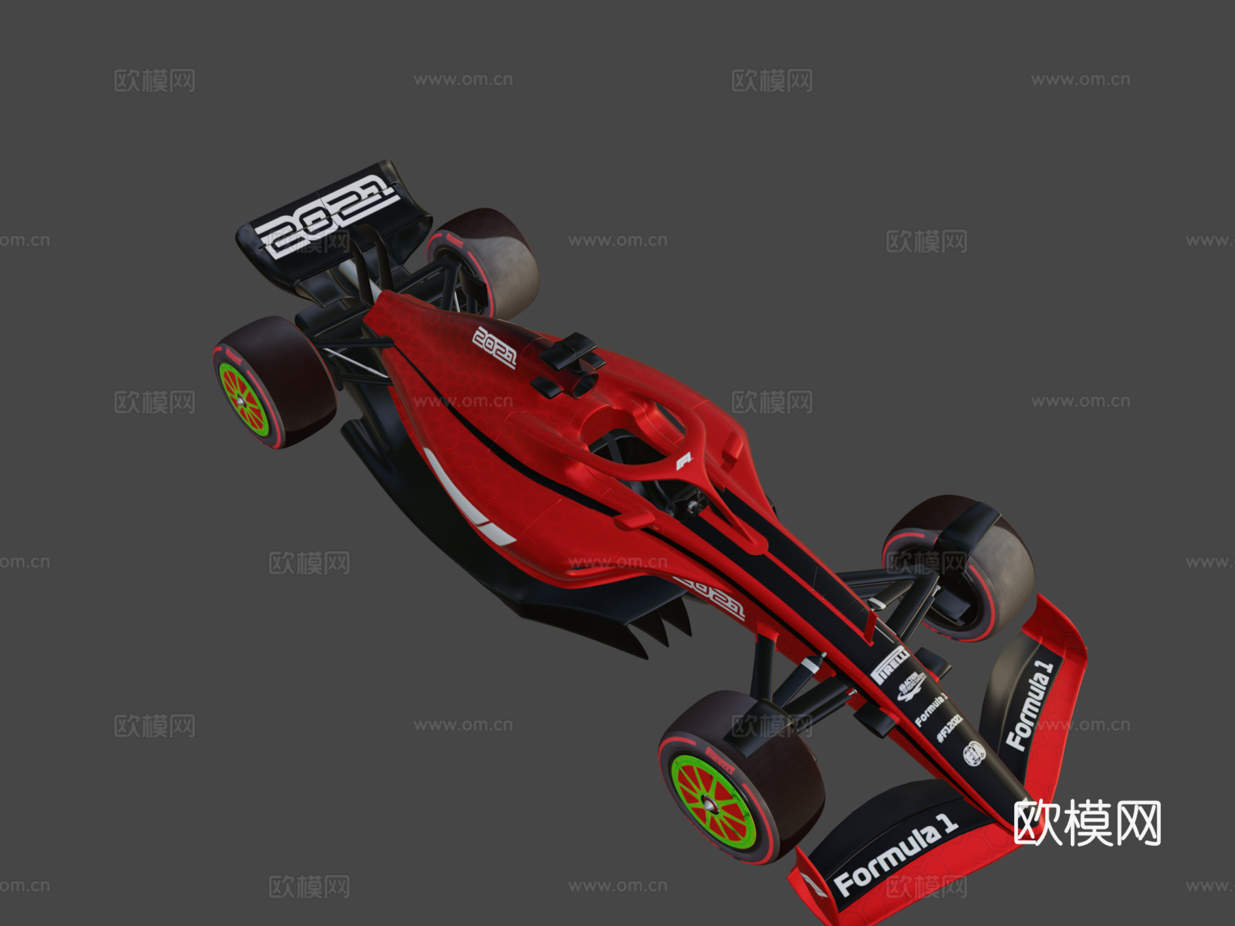 F1 2021赛车原型3d模型下载（渲染图8）