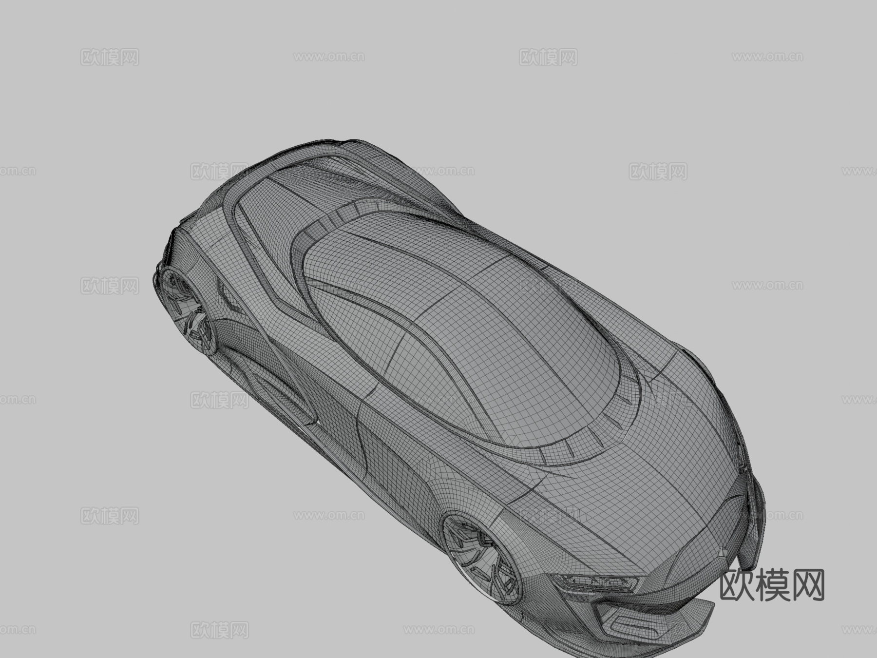 超级跑车VR草图（重力草图）3d模型下载（渲染图3）