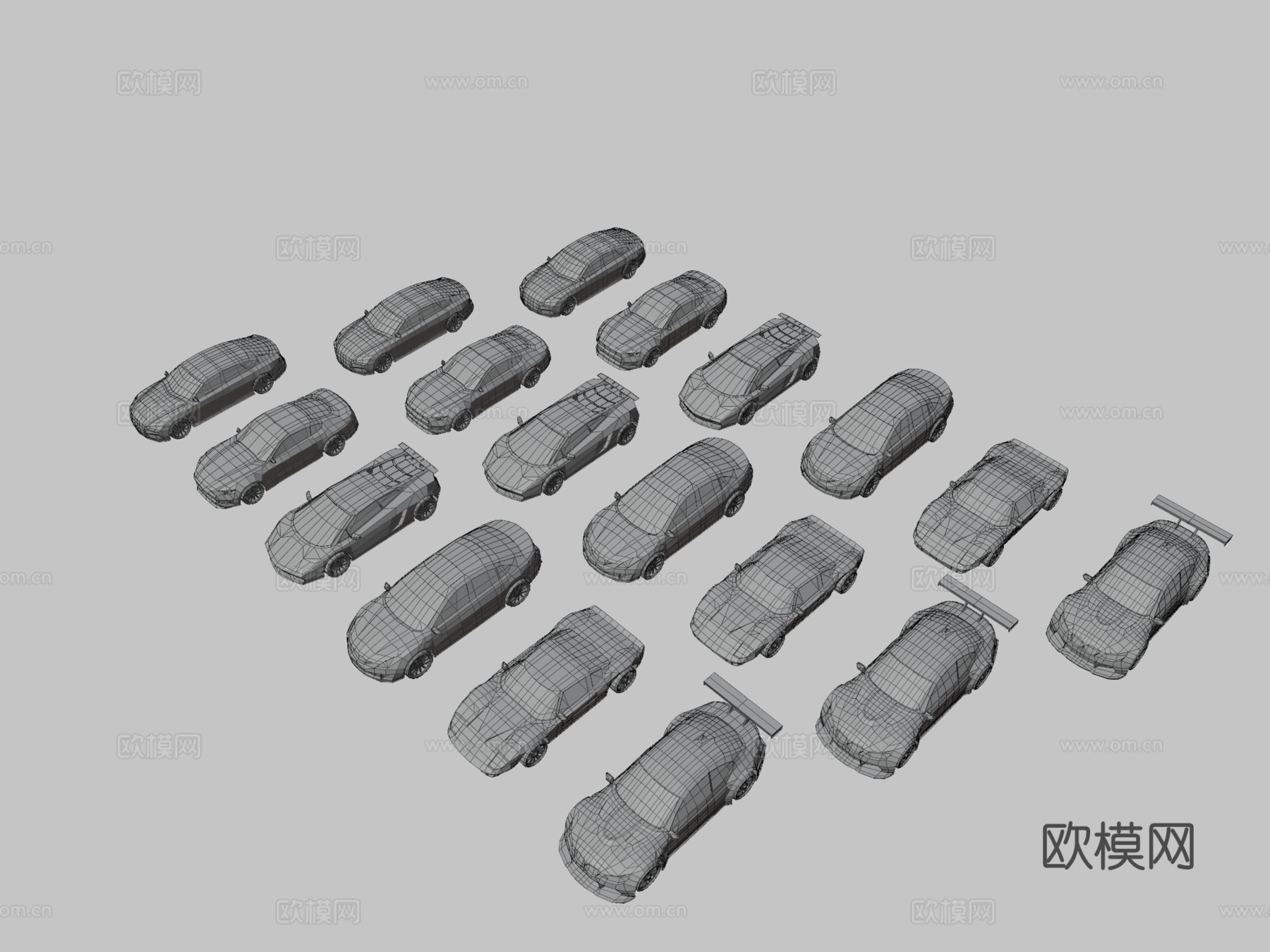 低多边形汽车资产第二部分3d模型