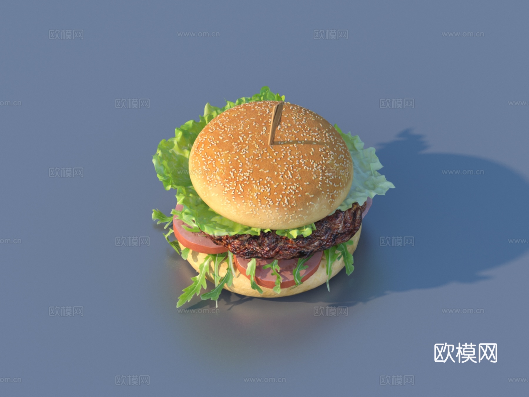 汉堡 食物西餐3d模型下载