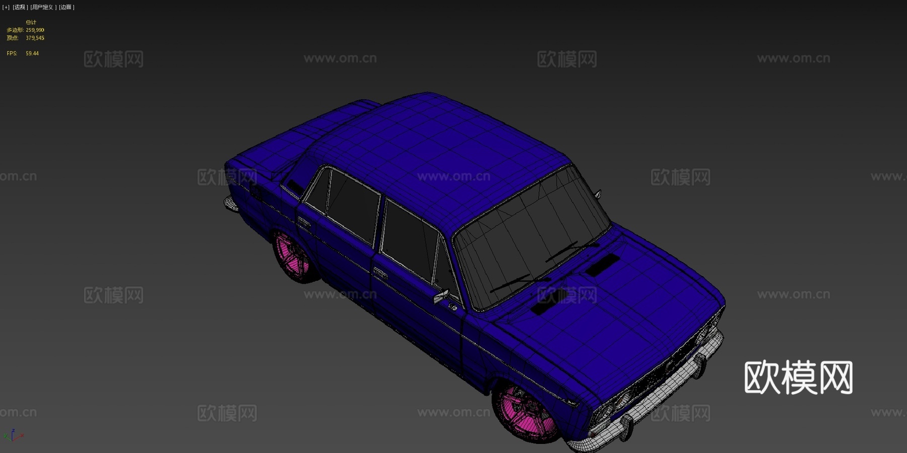 拉达 VAZ-2103 [日古利]3d模型下载（渲染图4）