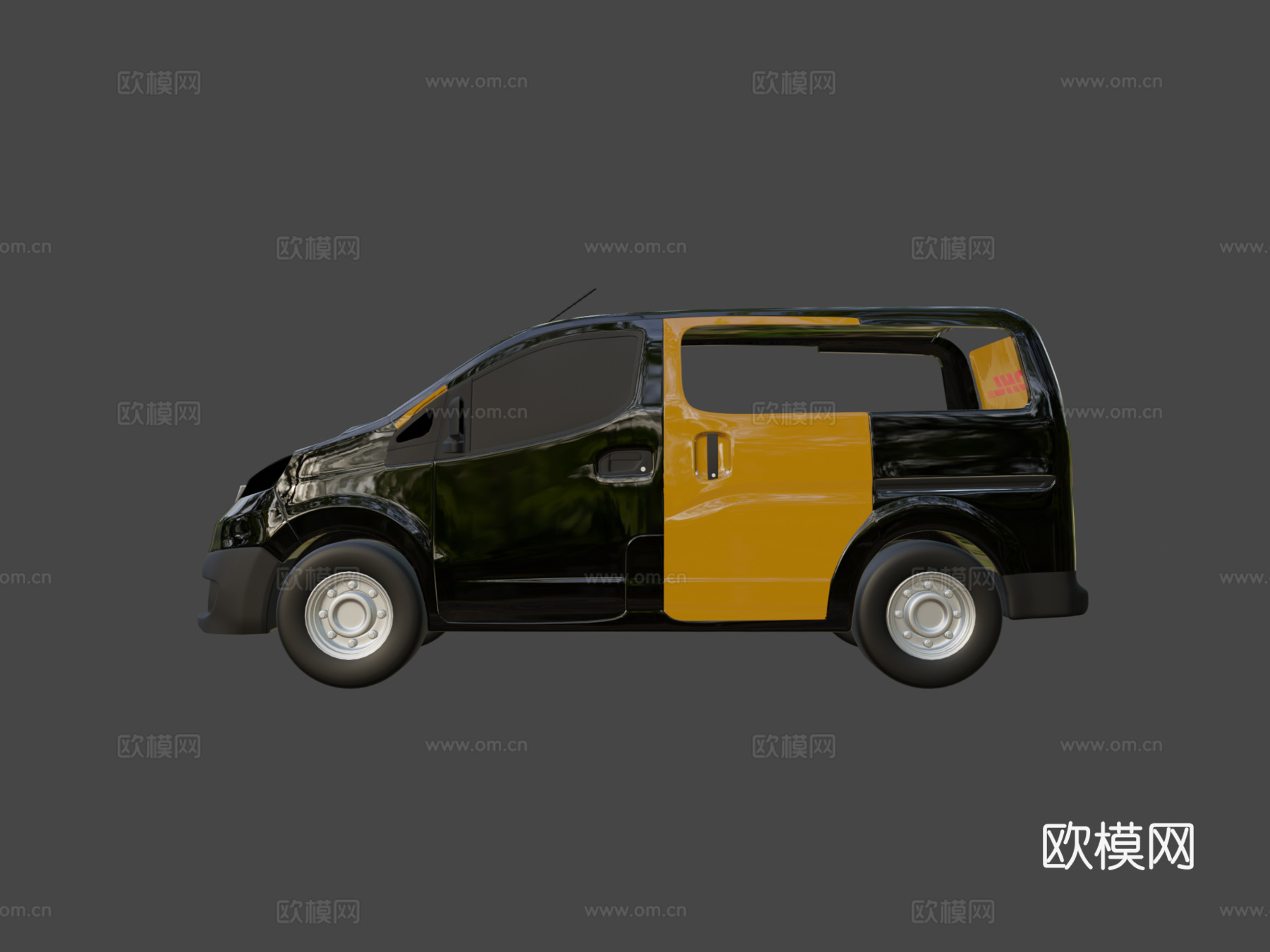 敦豪快递货车3d模型