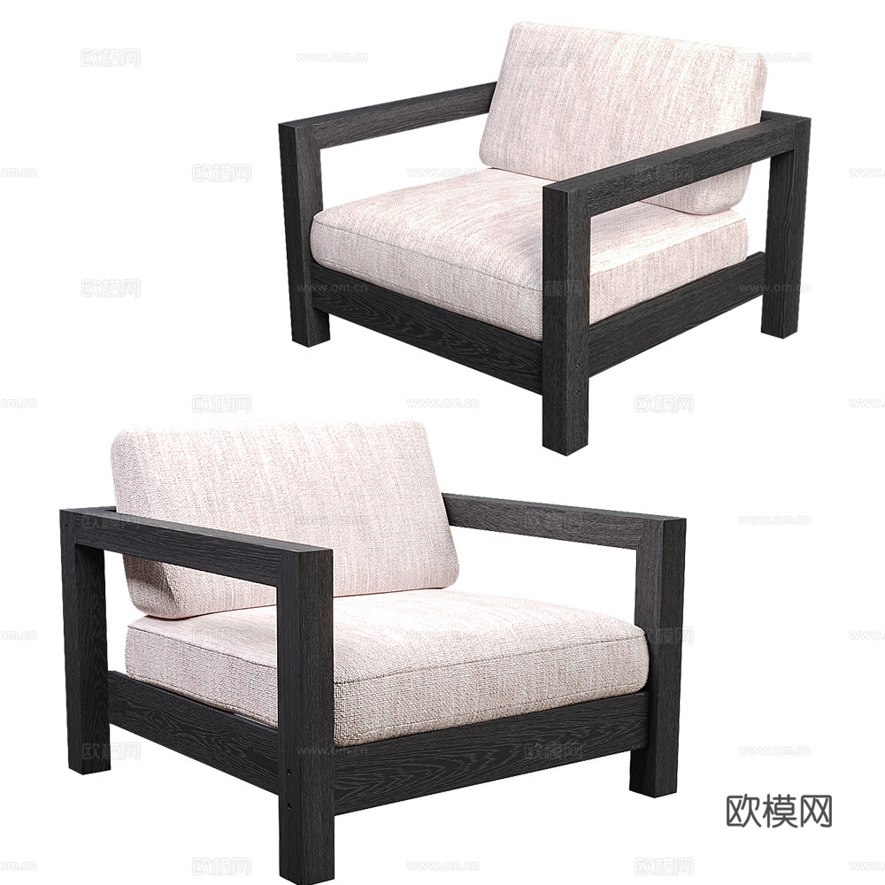 单人沙发3d模型下载